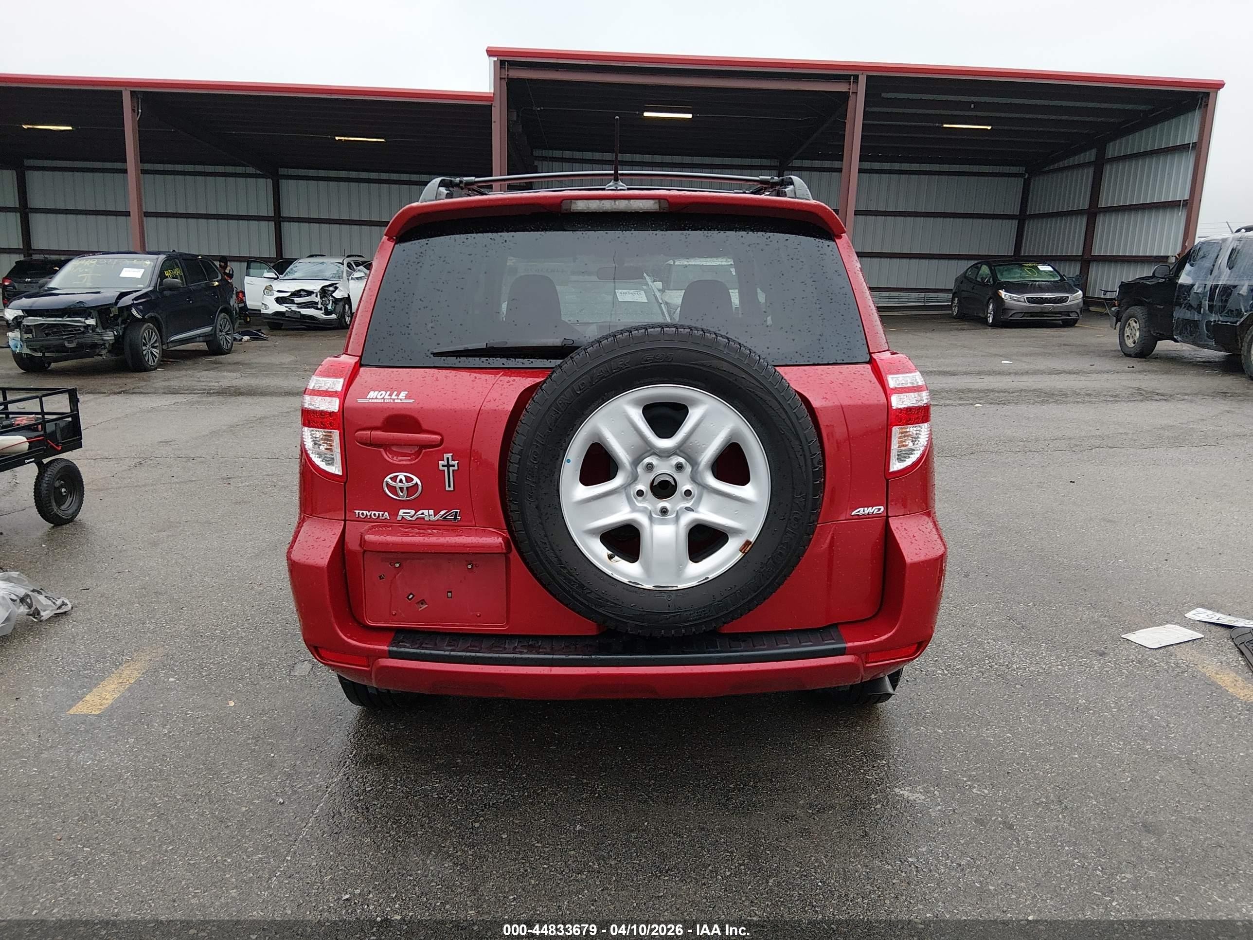 2010 Toyota Rav4 Base V6 Red vin: JTMBK4DV2A5086626