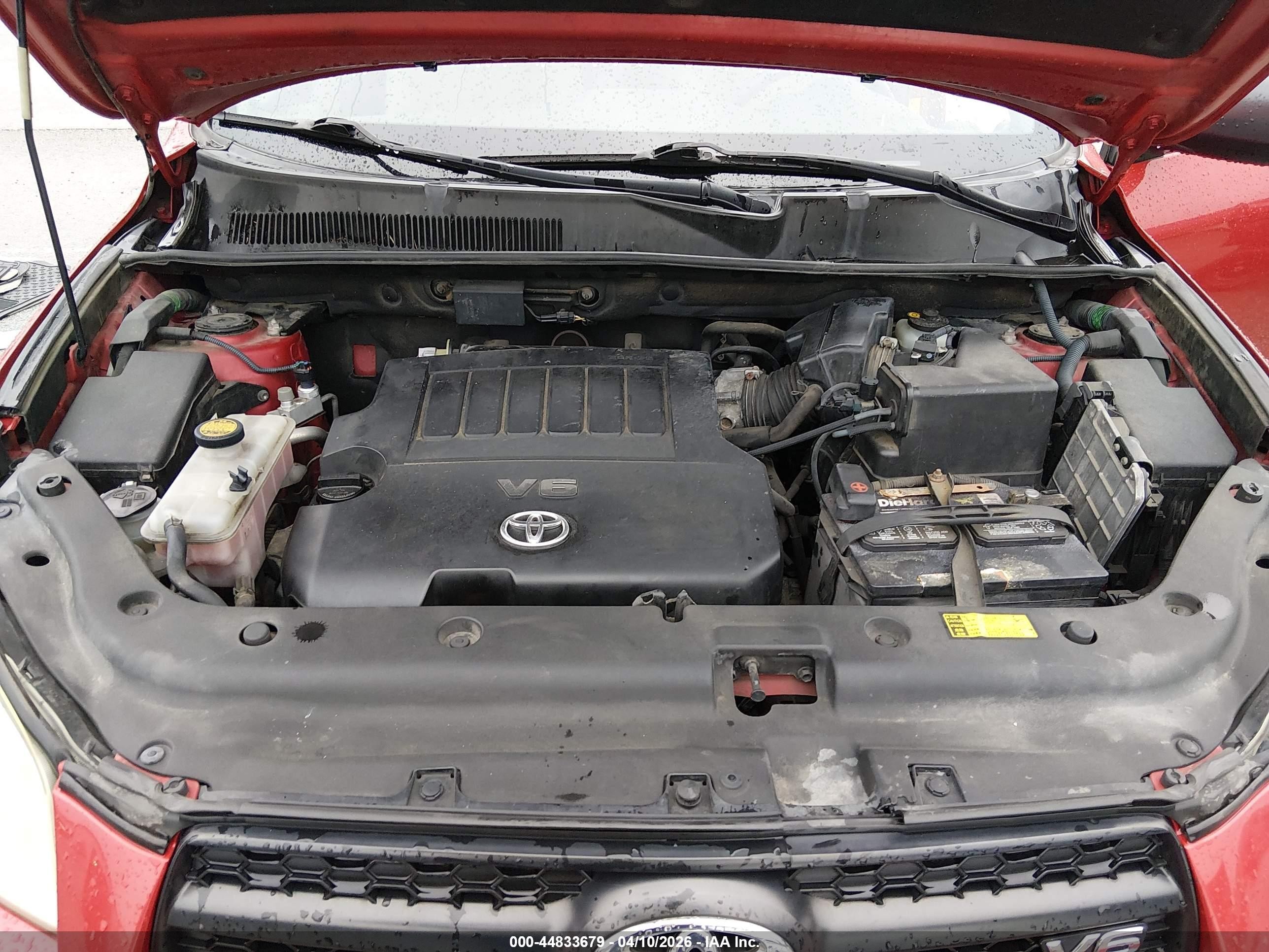 2010 Toyota Rav4 Base V6 Red vin: JTMBK4DV2A5086626