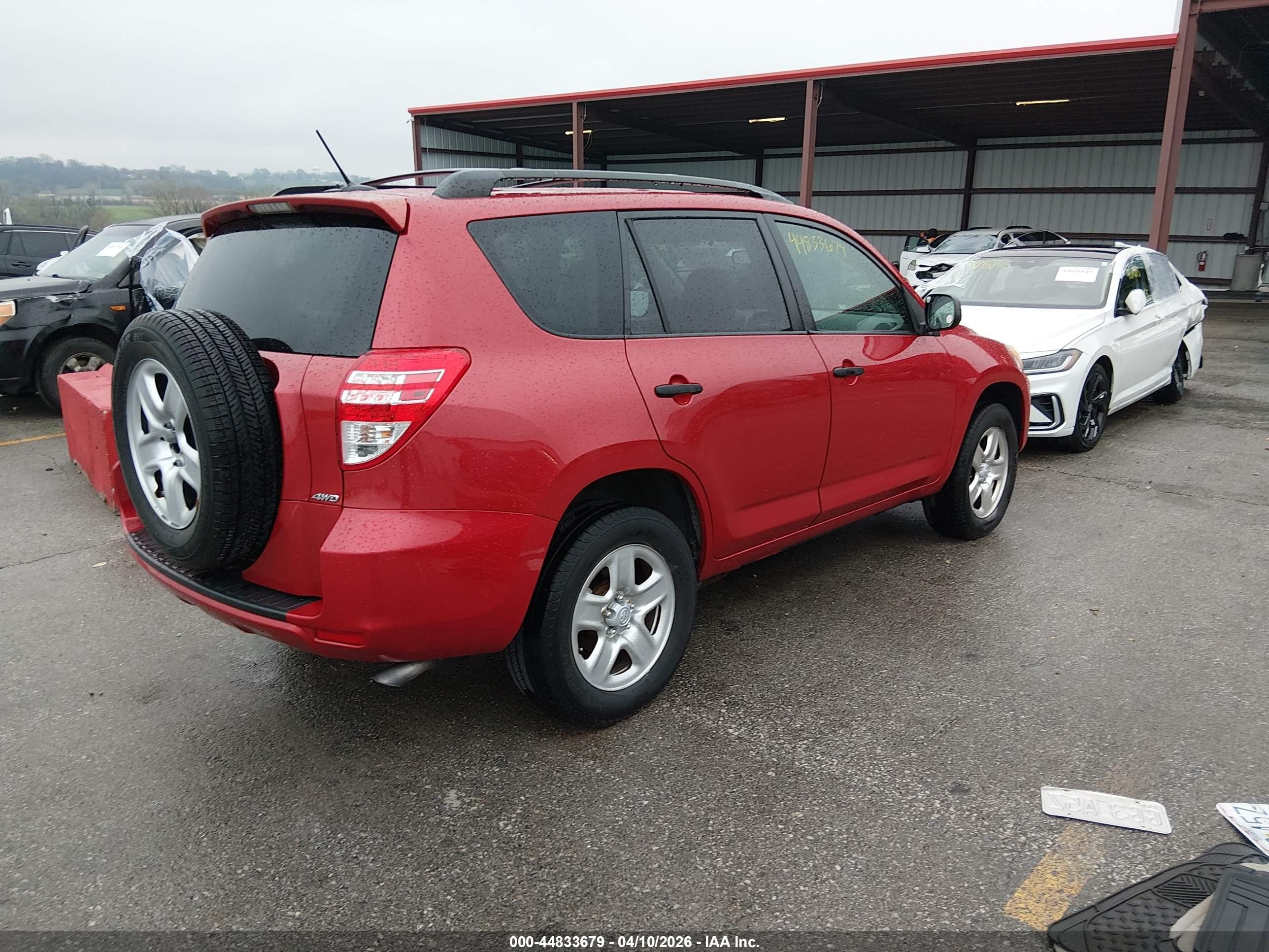 2010 Toyota Rav4 Base V6 Red vin: JTMBK4DV2A5086626