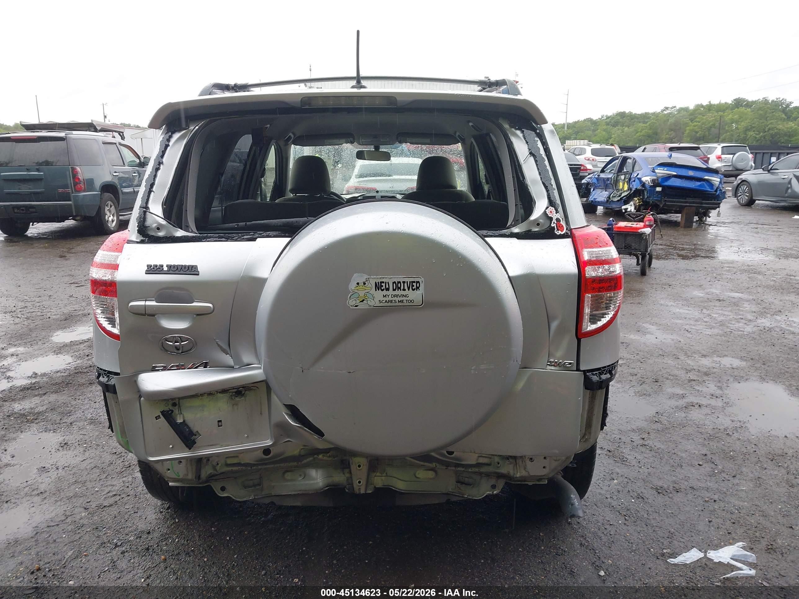 2012 Toyota Rav4 Base V6 Silver vin: JTMBK4DV4CD019504