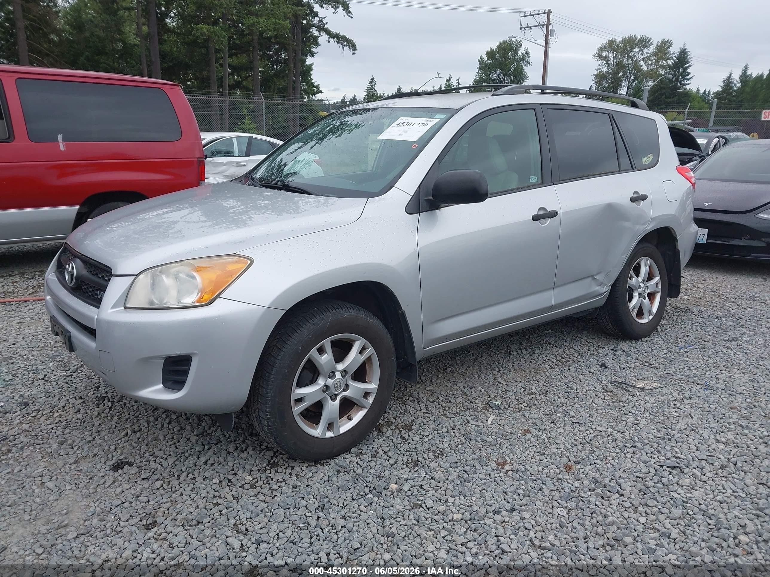 2010 Toyota Rav4 Base V6 Silver vin: JTMBK4DV8AD016232