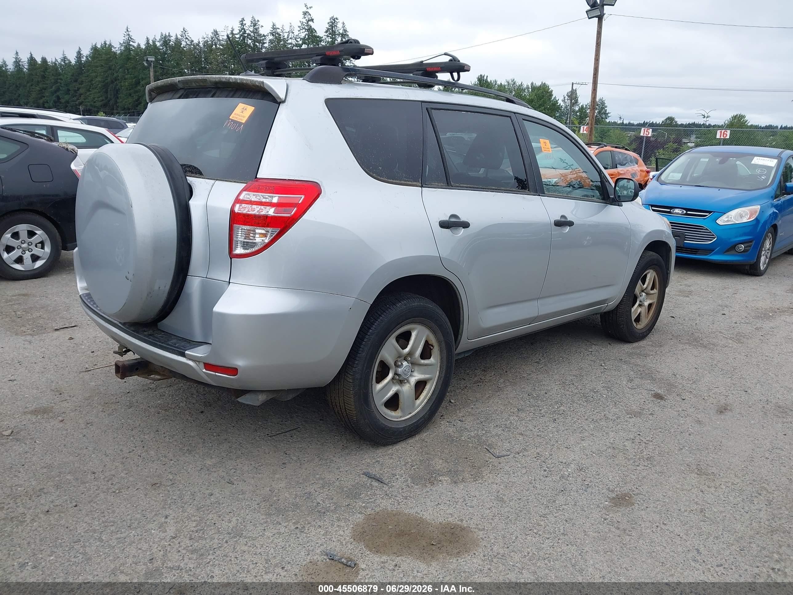 2012 Toyota Rav4 Base V6 Silver vin: JTMBK4DVXCD018812