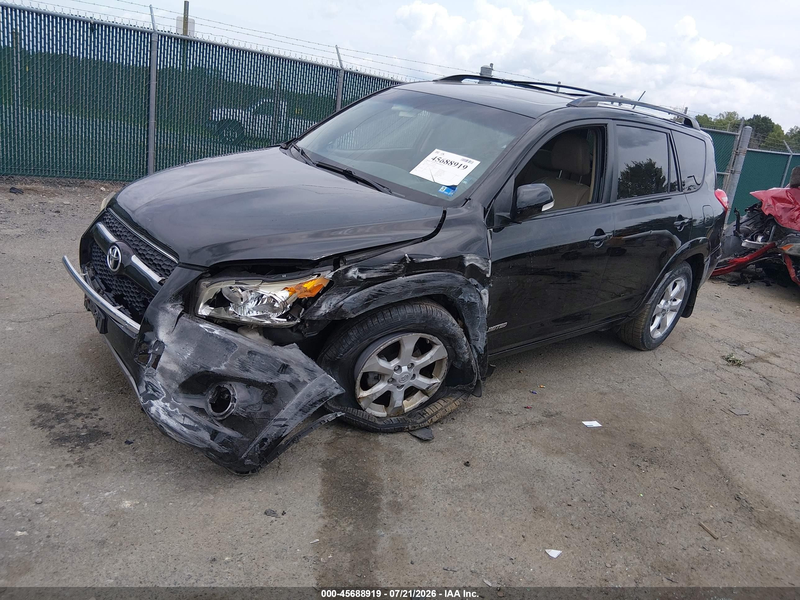 2010 Toyota Rav4 Limited Black vin: JTMDF4DV2A5024656