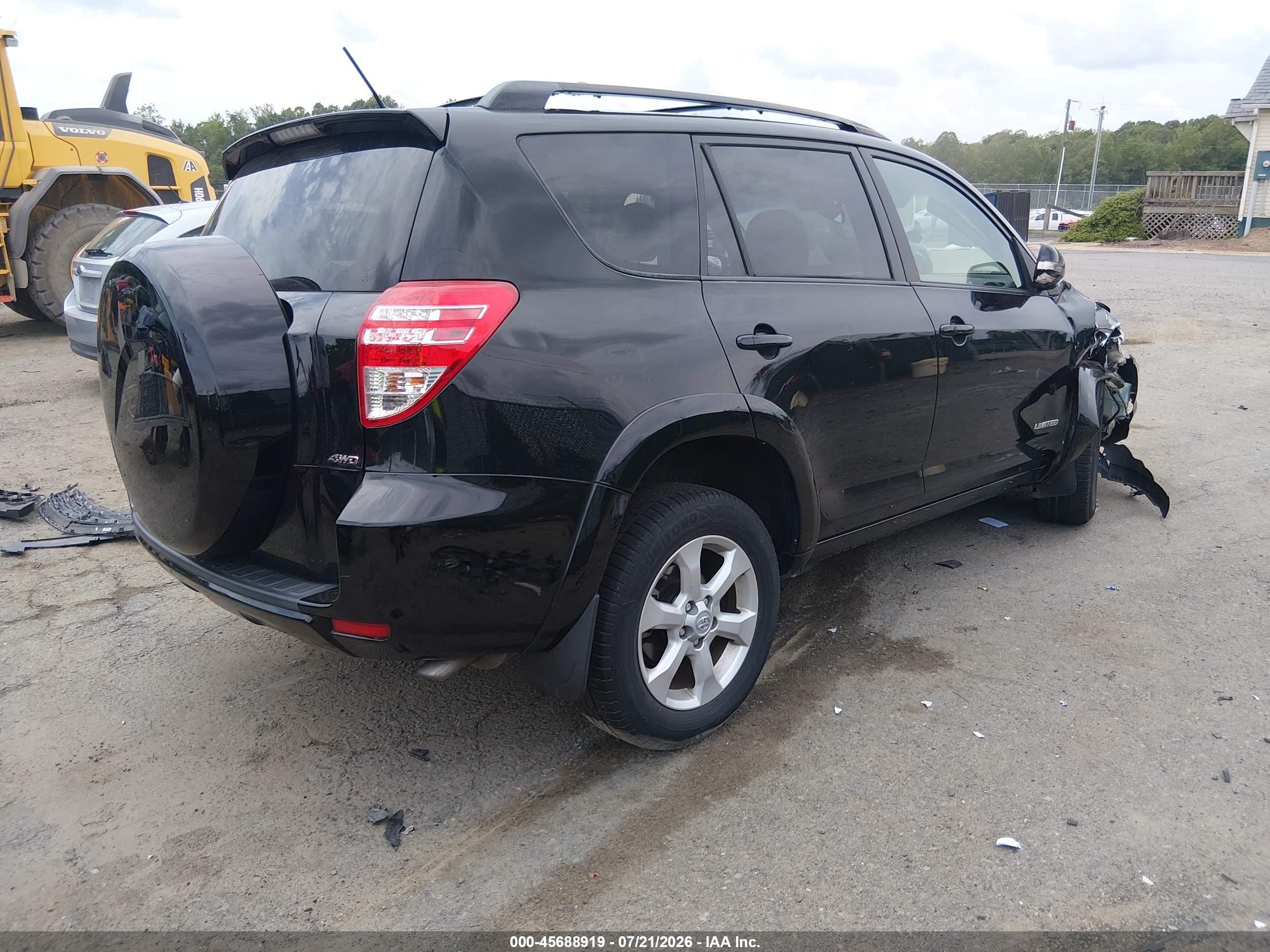 2010 Toyota Rav4 Limited Black vin: JTMDF4DV2A5024656