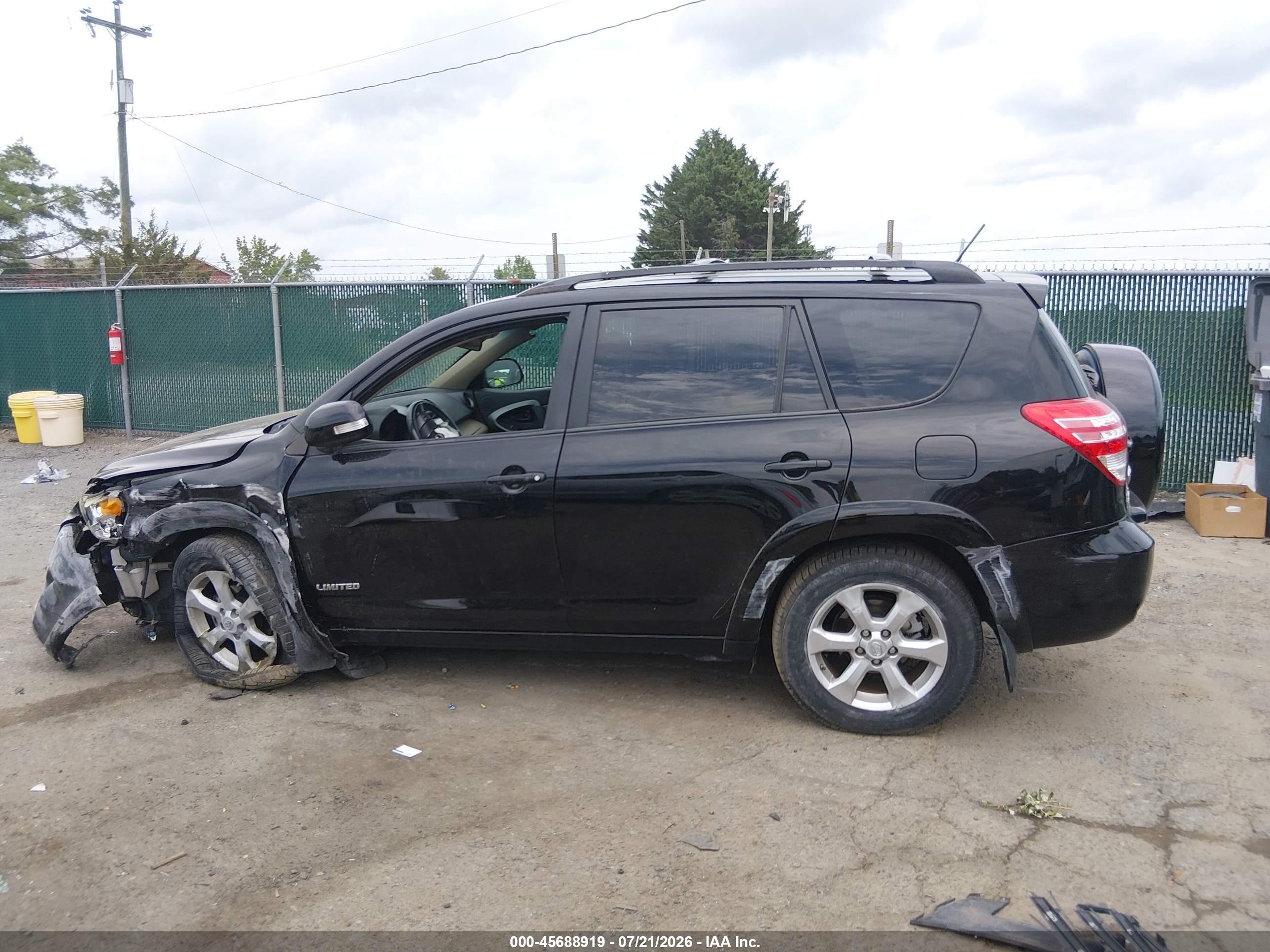 2010 Toyota Rav4 Limited Black vin: JTMDF4DV2A5024656