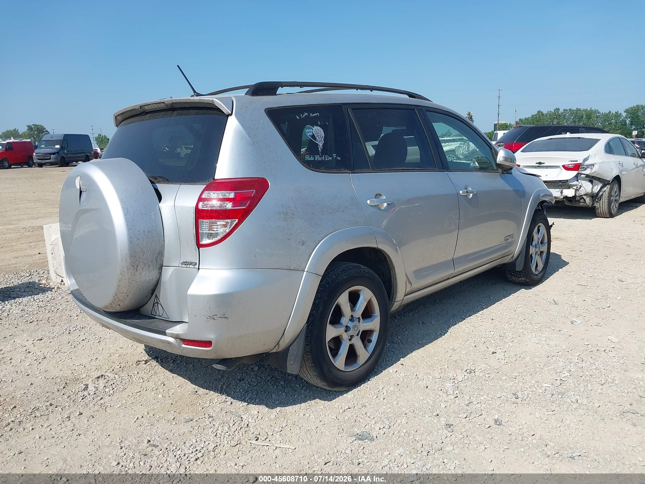 2010 Toyota Rav4 Limited Silver vin: JTMDF4DV4AD036376