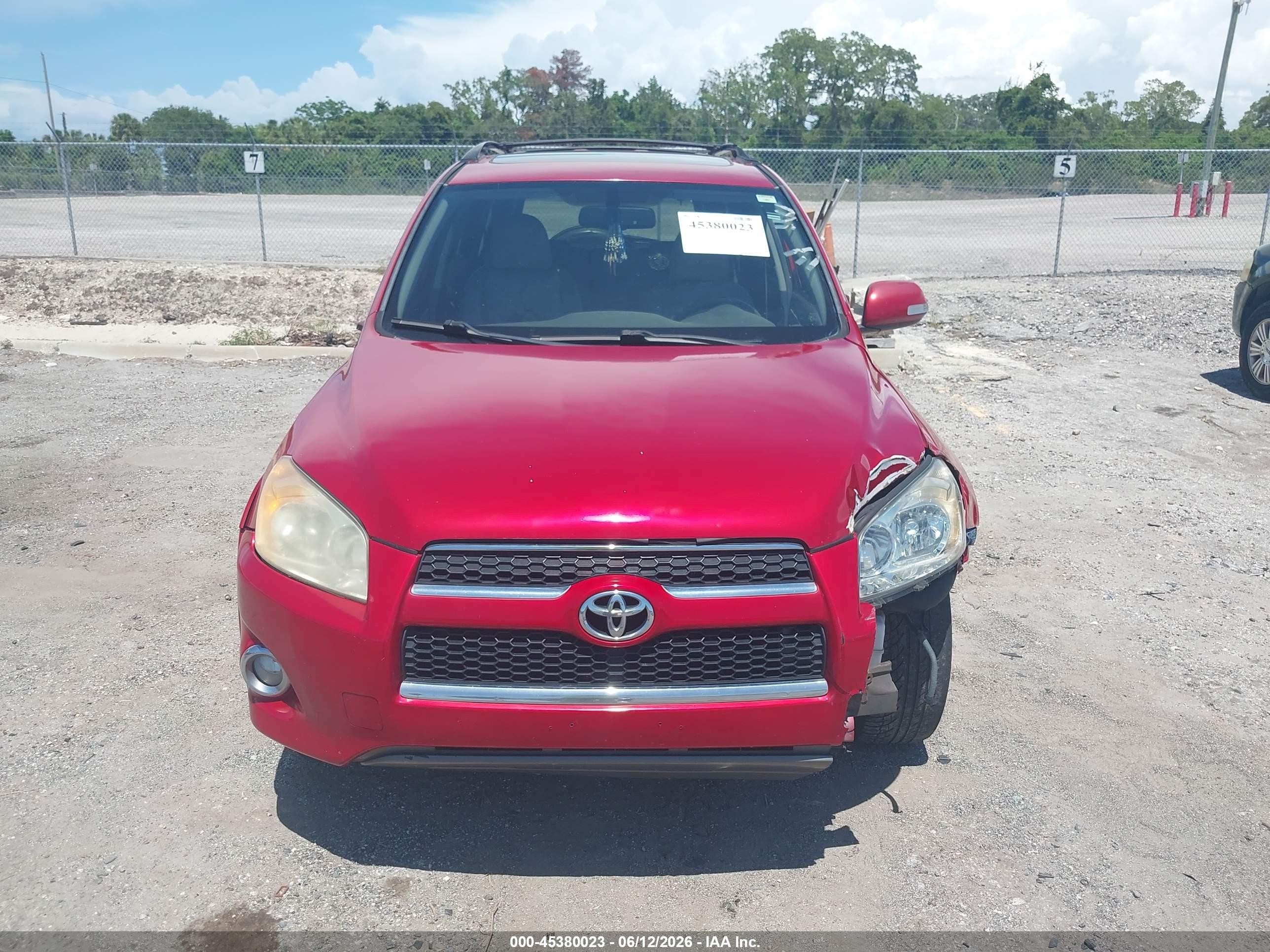 2010 Toyota Rav4 Limited Red vin: JTMDF4DV4AD038967