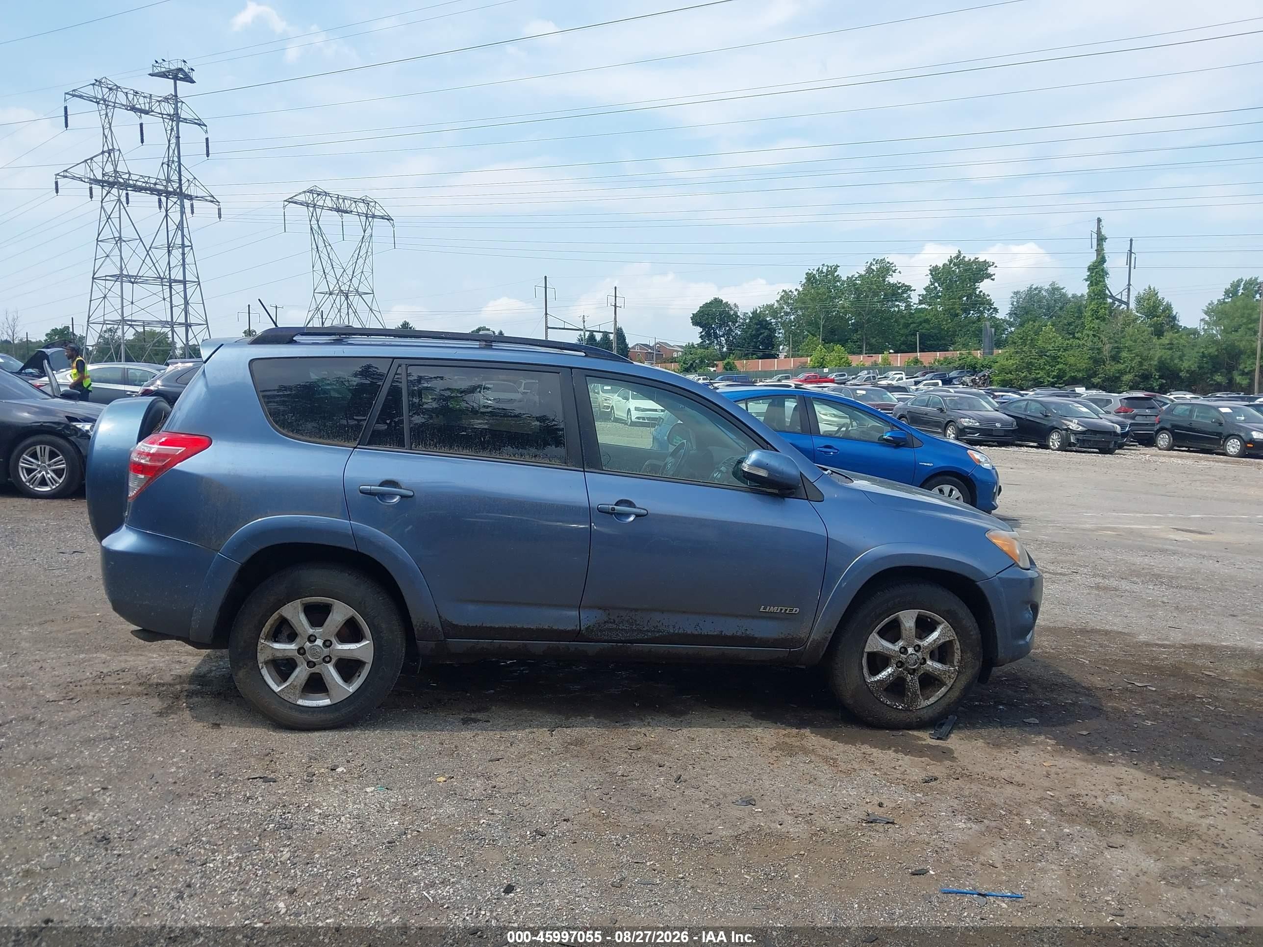 2010 Toyota Rav4 Limited Blue vin: JTMDF4DV5A5023226