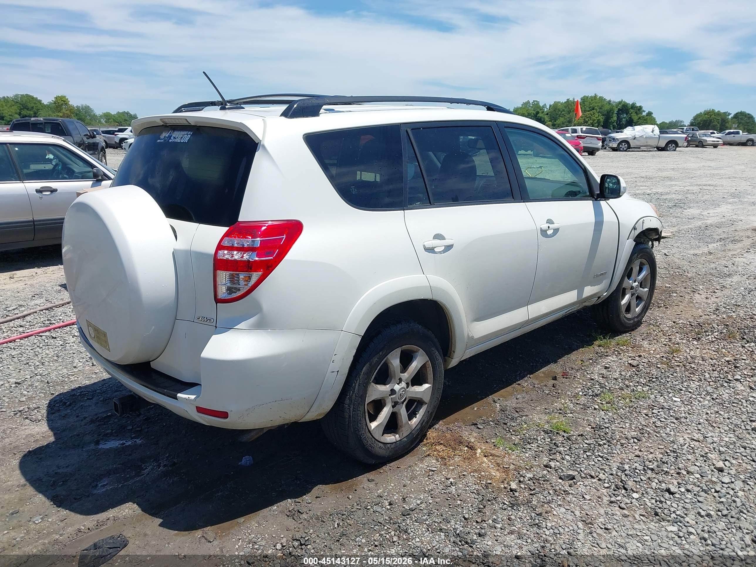 2010 Toyota Rav4 Limited White vin: JTMDF4DV7A5019145