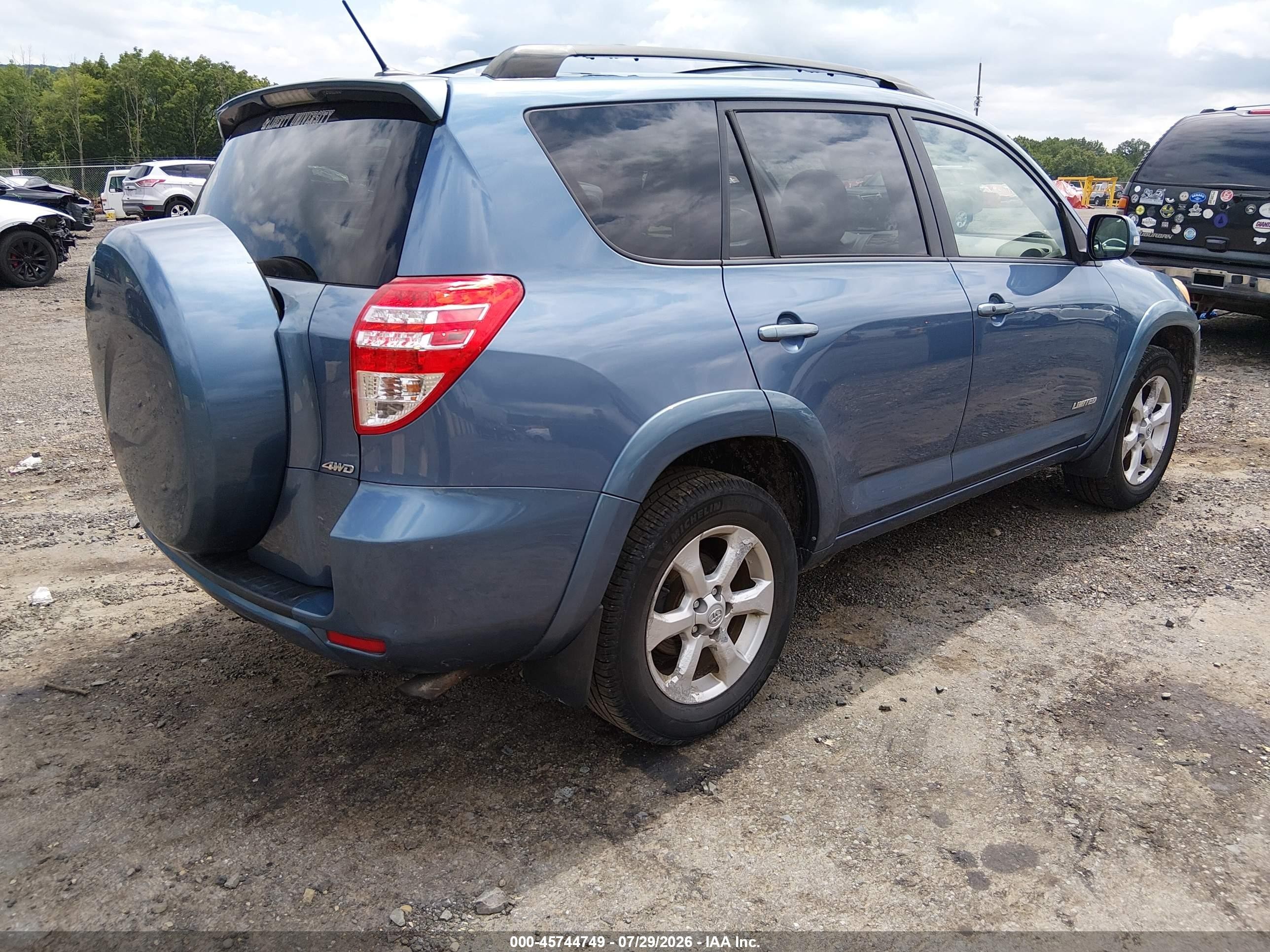 2010 Toyota Rav4 Limited Blue vin: JTMDF4DV7A5032932