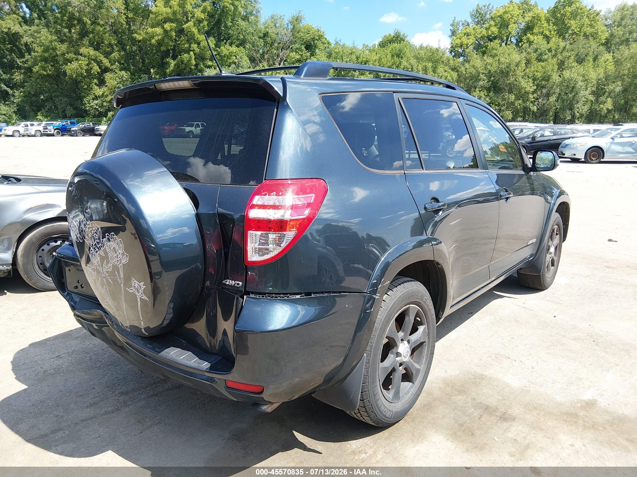 2010 Toyota Rav4 Limited Teal vin: JTMDF4DV9AD028435