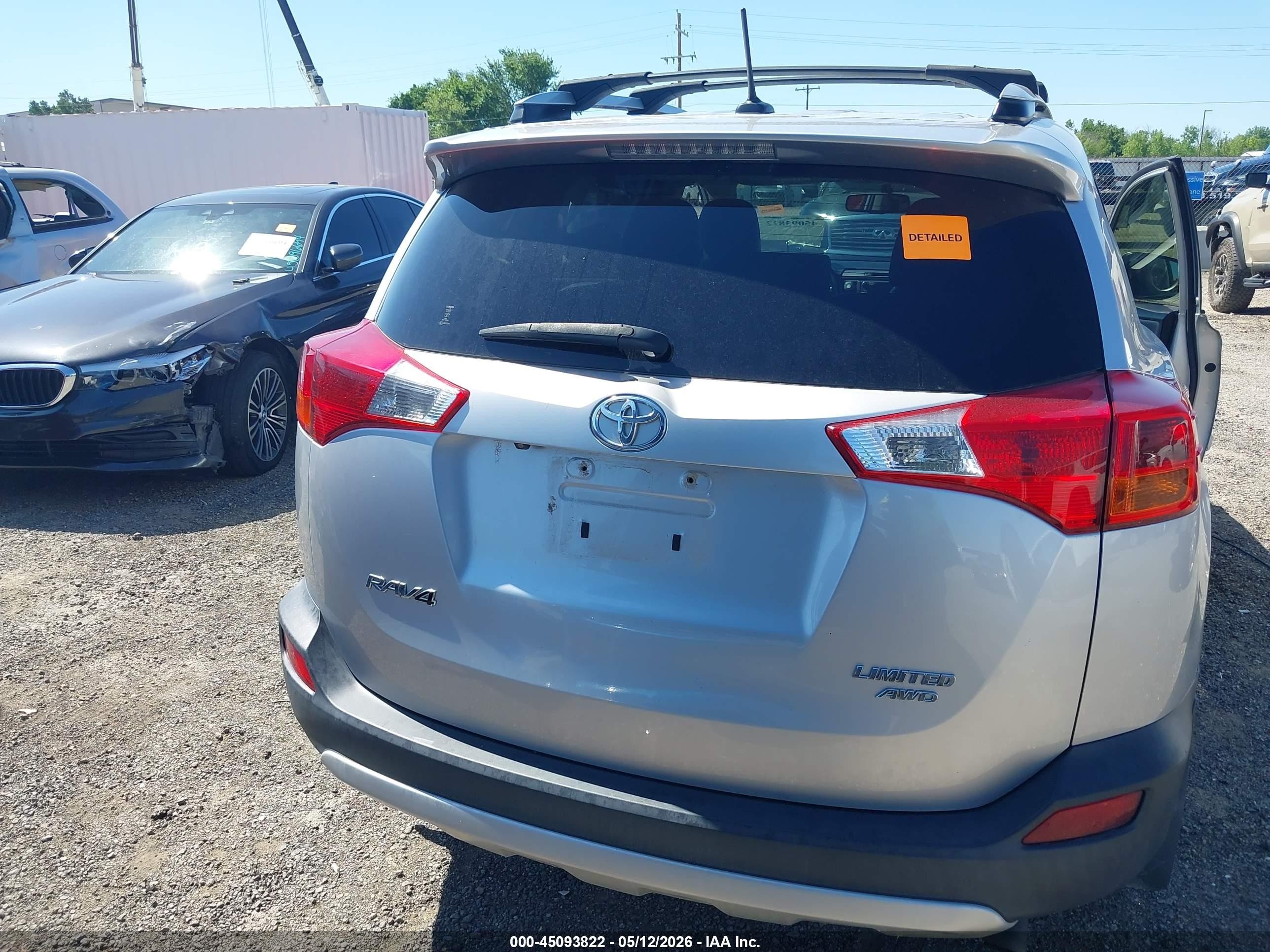 2015 Toyota Rav4 Limited Silver vin: JTMDFREV0FD158414
