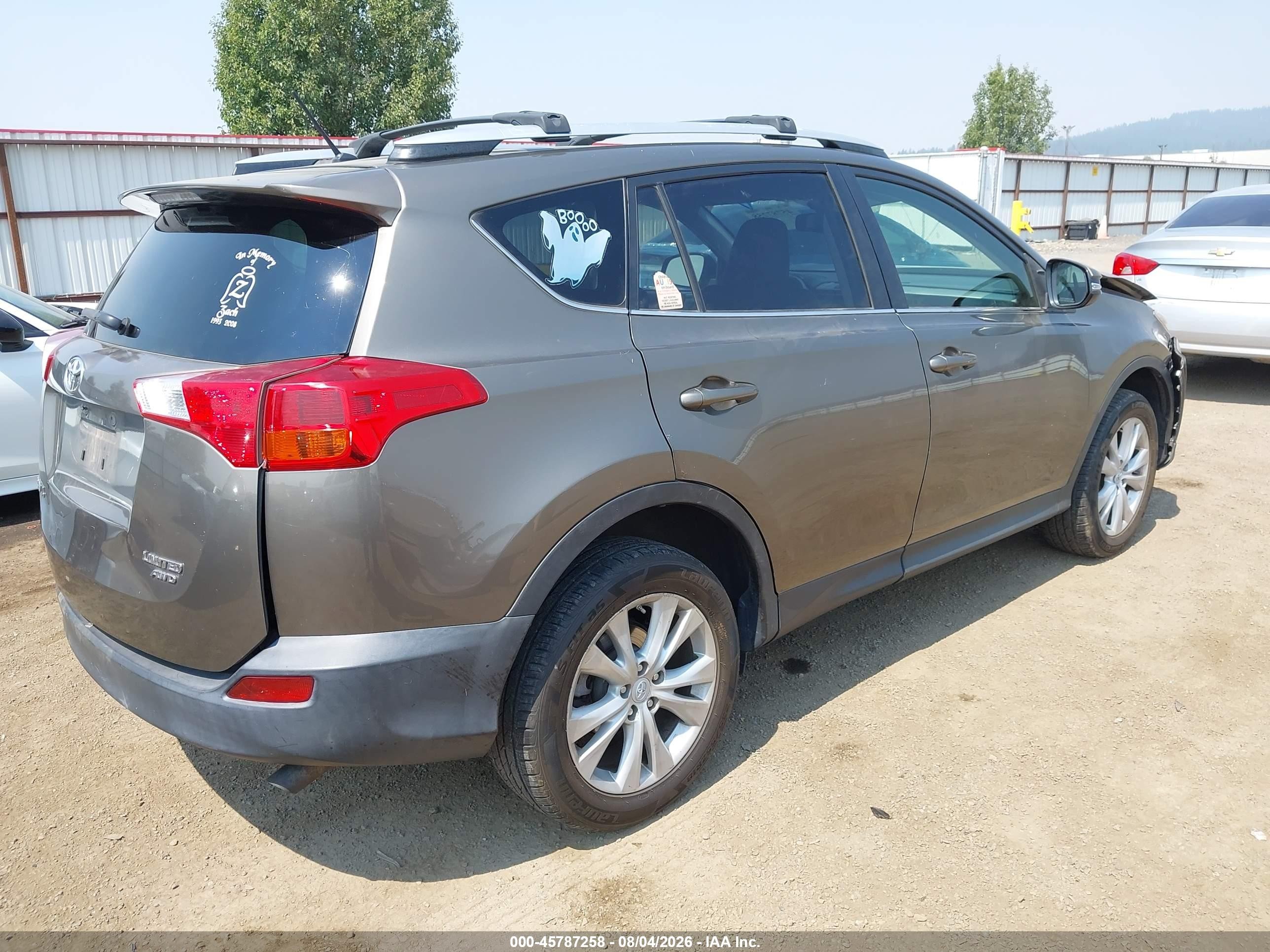 2013 Toyota Rav4 Limited Gray vin: JTMDFREV1D5022025