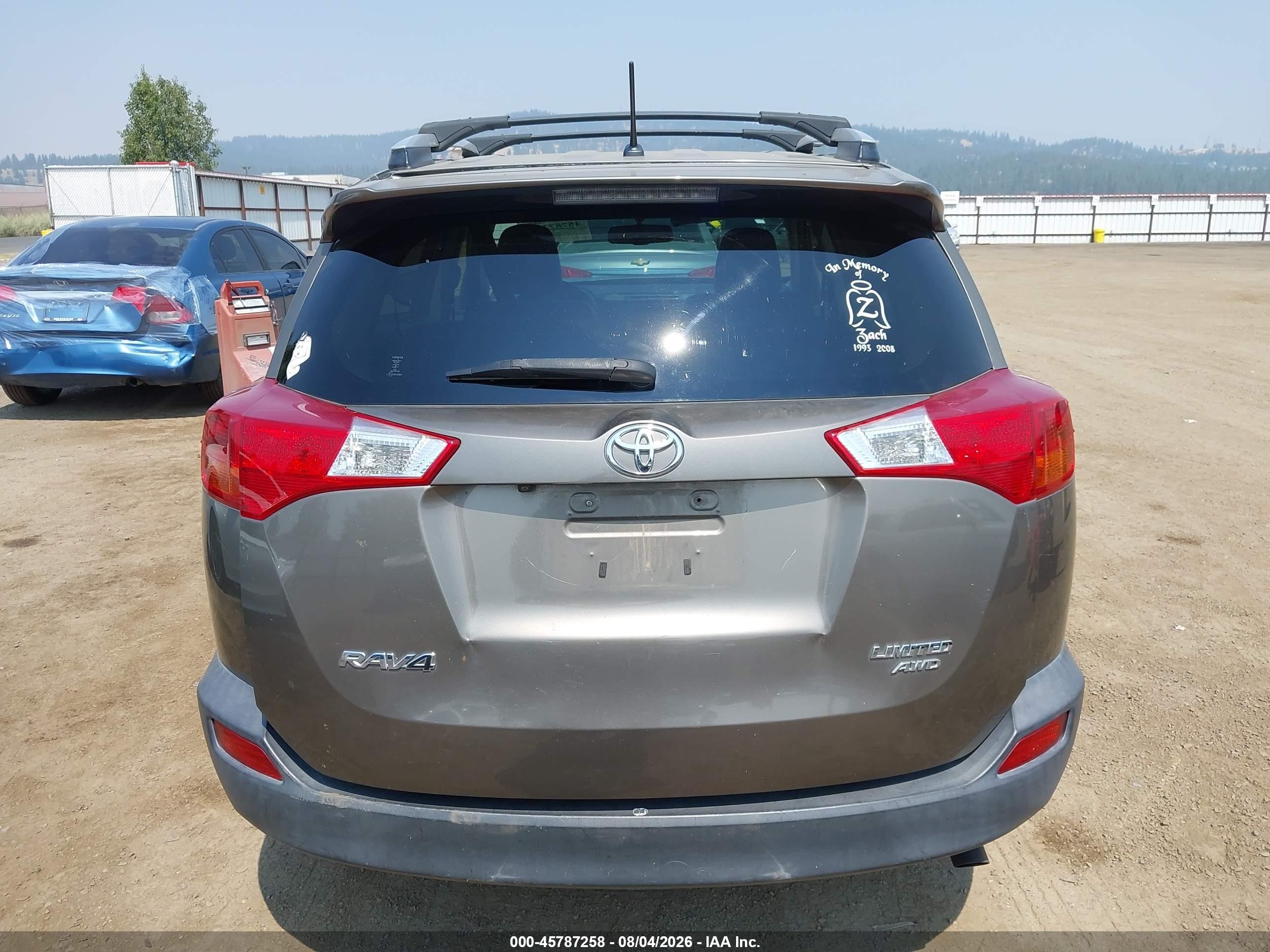 2013 Toyota Rav4 Limited Gray vin: JTMDFREV1D5022025