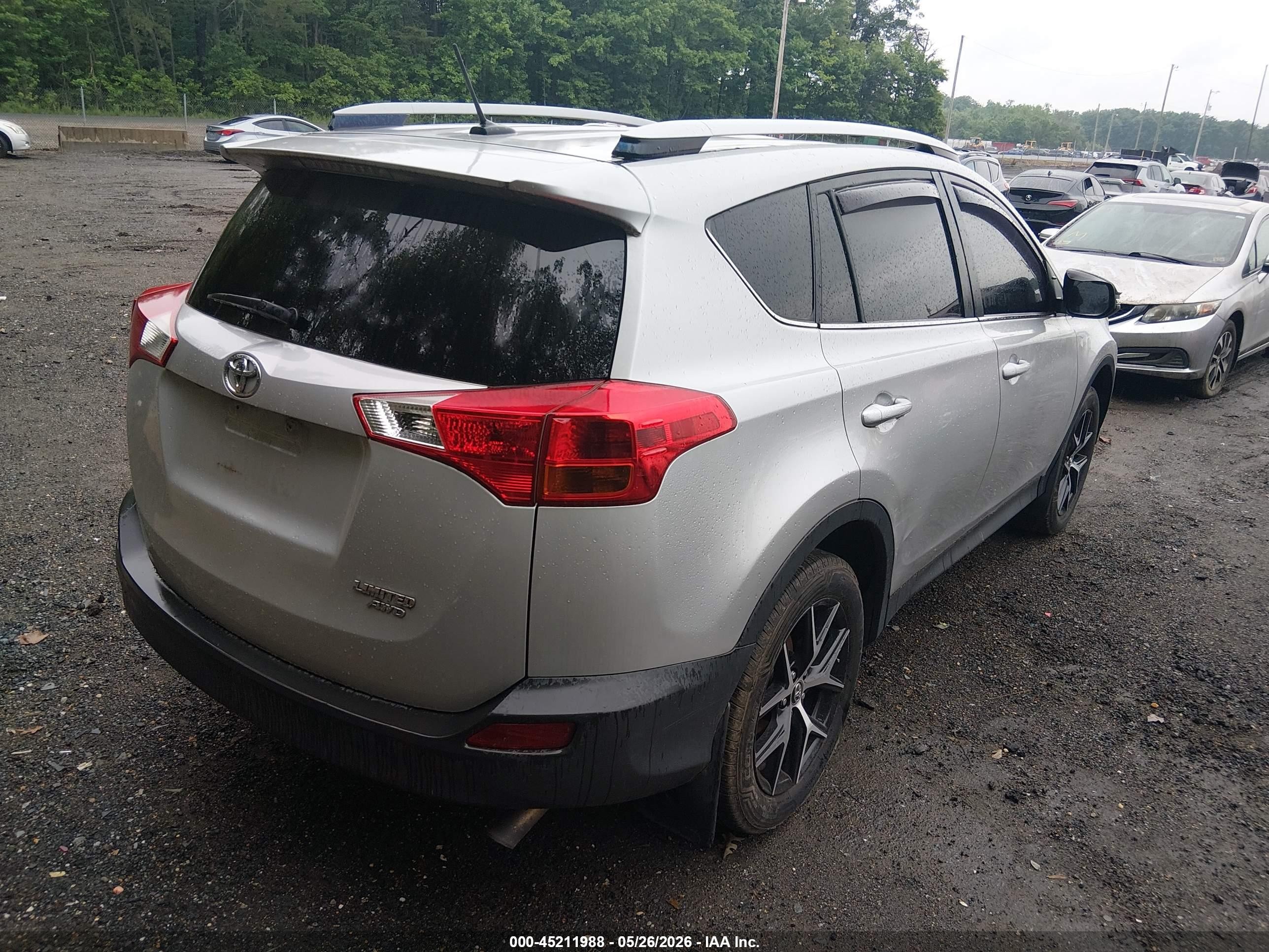 2014 Toyota Rav4 Limited Silver vin: JTMDFREV1ED083950