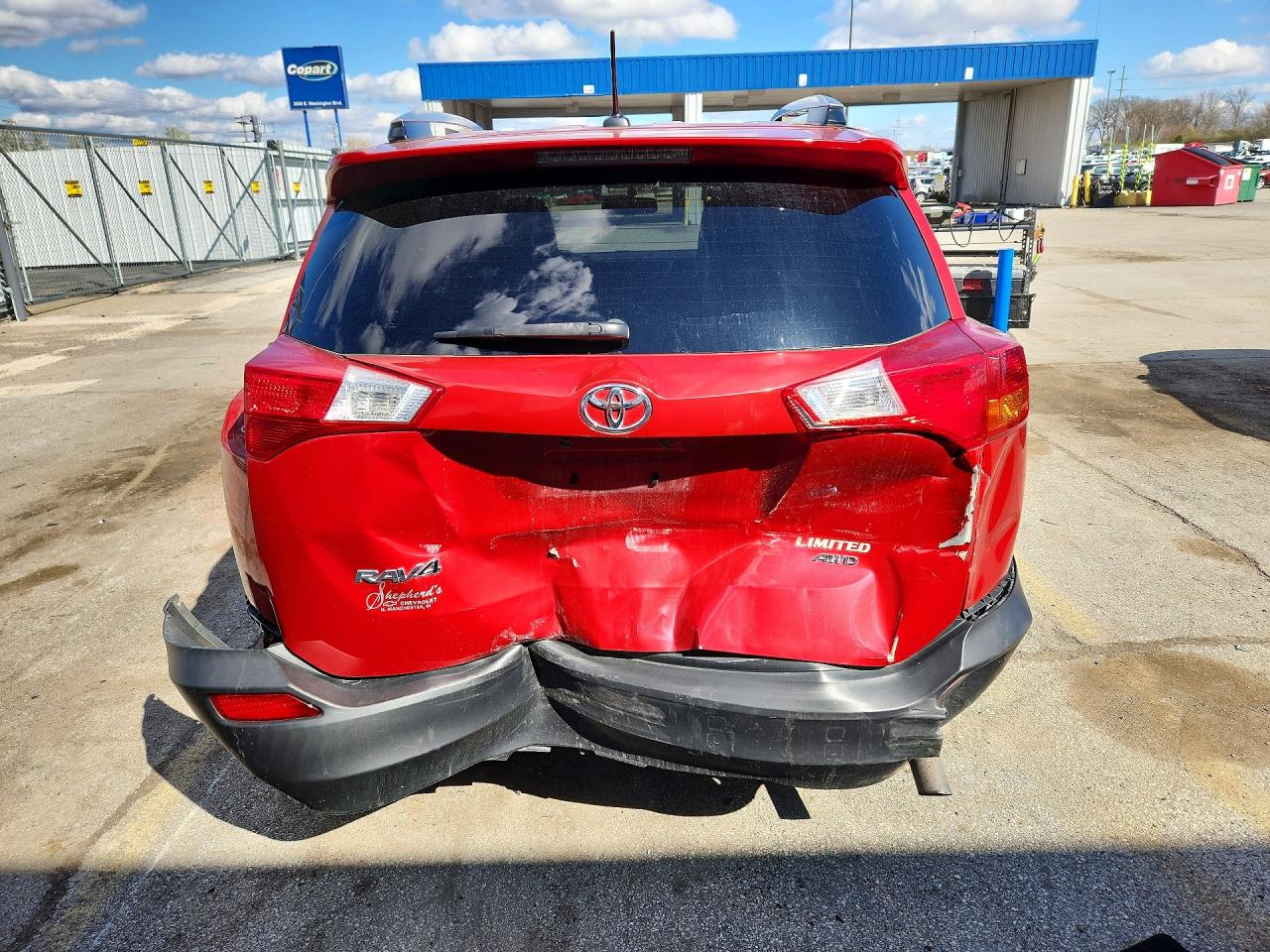 2015 Toyota Rav4 Limited Red vin: JTMDFREV2FD099110