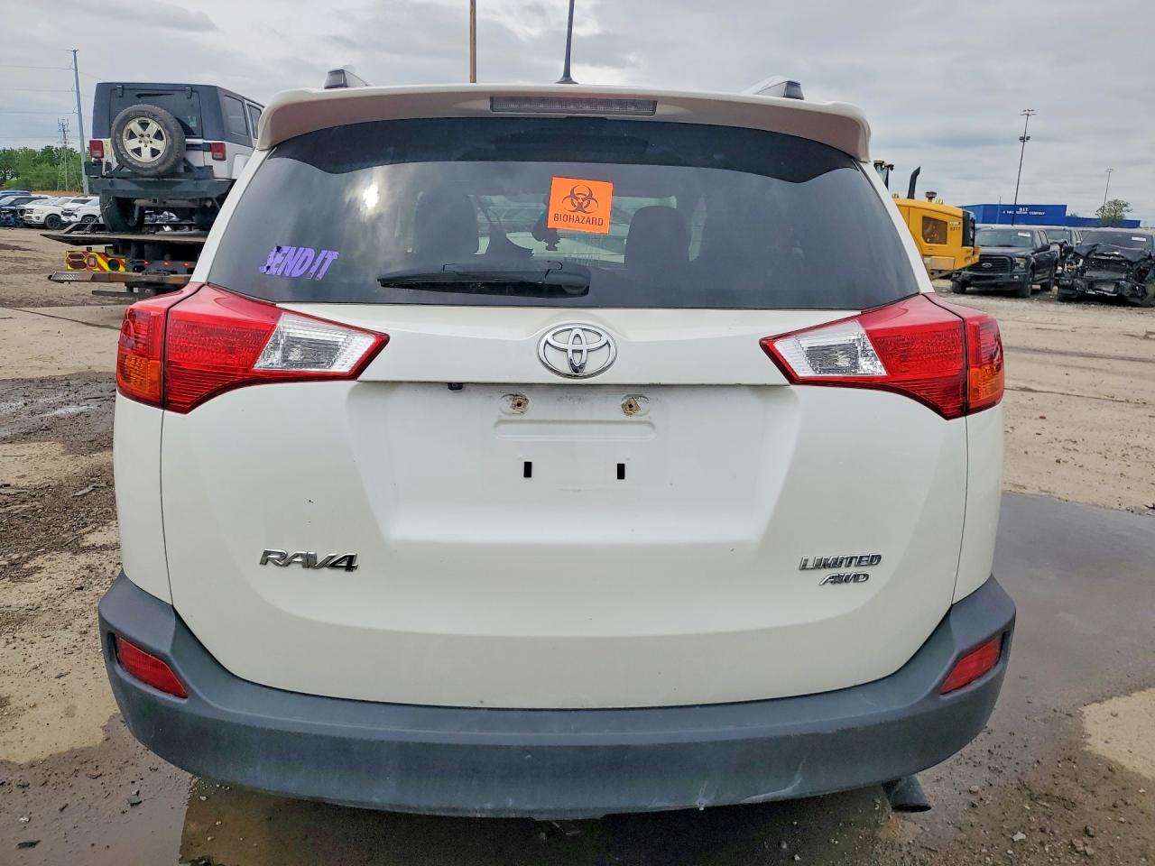 2014 Toyota Rav4 Limited White vin: JTMDFREV3ED082881
