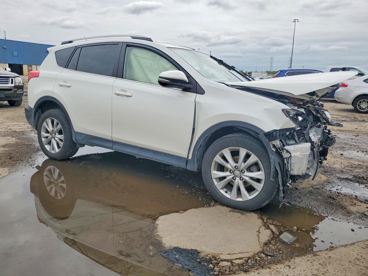 2014 Toyota Rav4 Limited White vin: JTMDFREV3ED082881