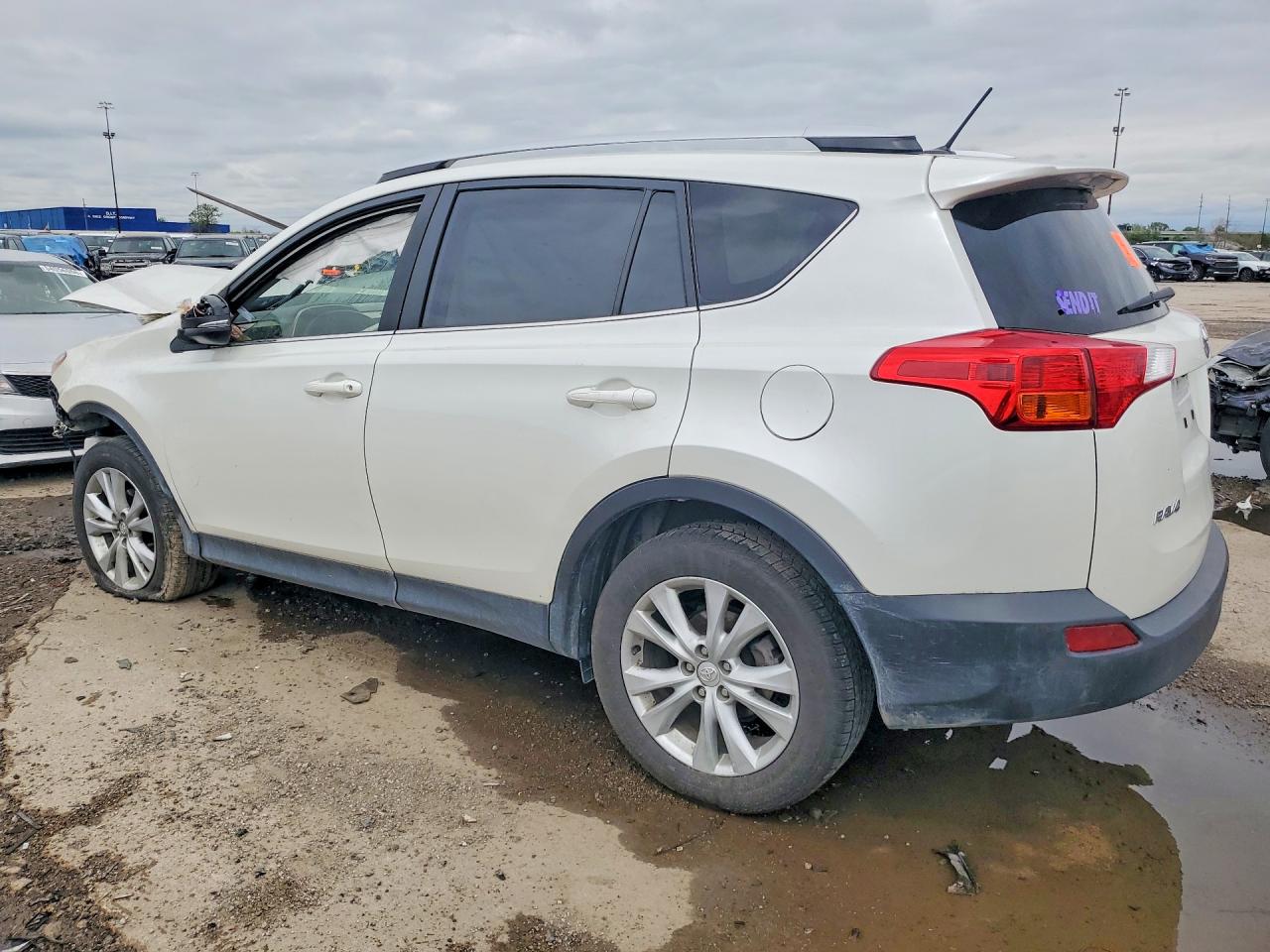 2014 Toyota Rav4 Limited White vin: JTMDFREV3ED082881