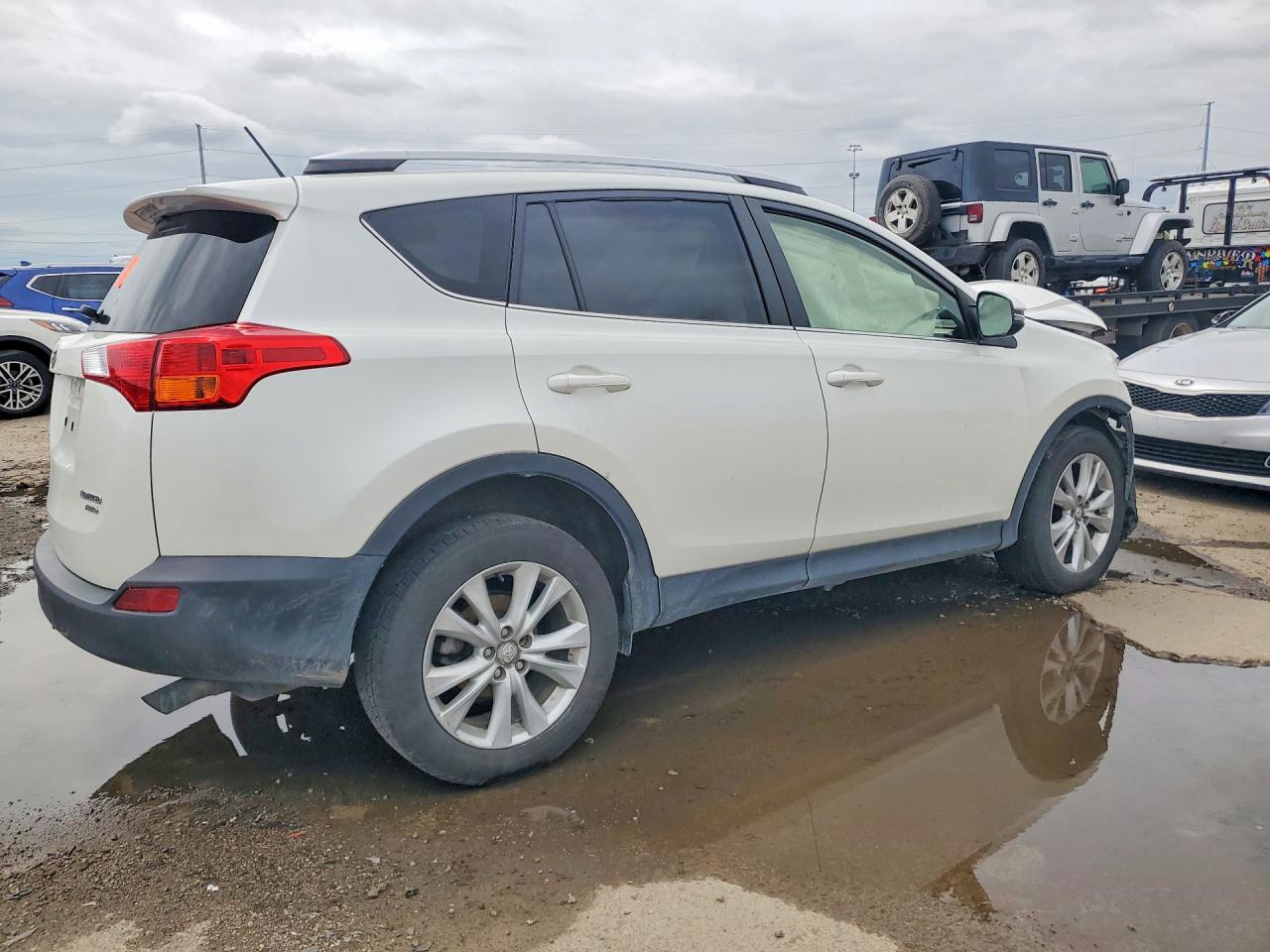 2014 Toyota Rav4 Limited White vin: JTMDFREV3ED082881