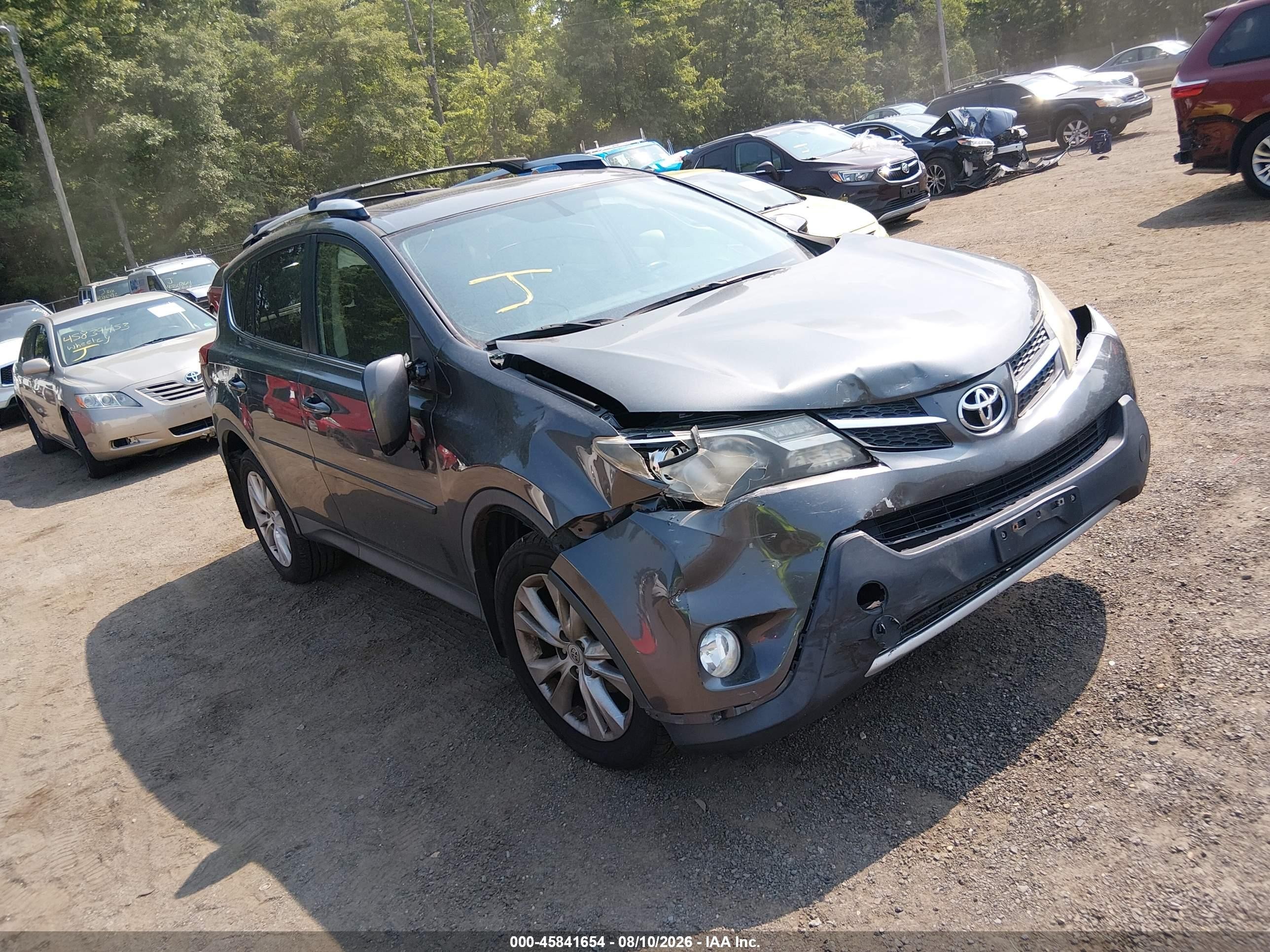 2014 Toyota Rav4 Limited Серый vin: JTMDFREV3ED087336