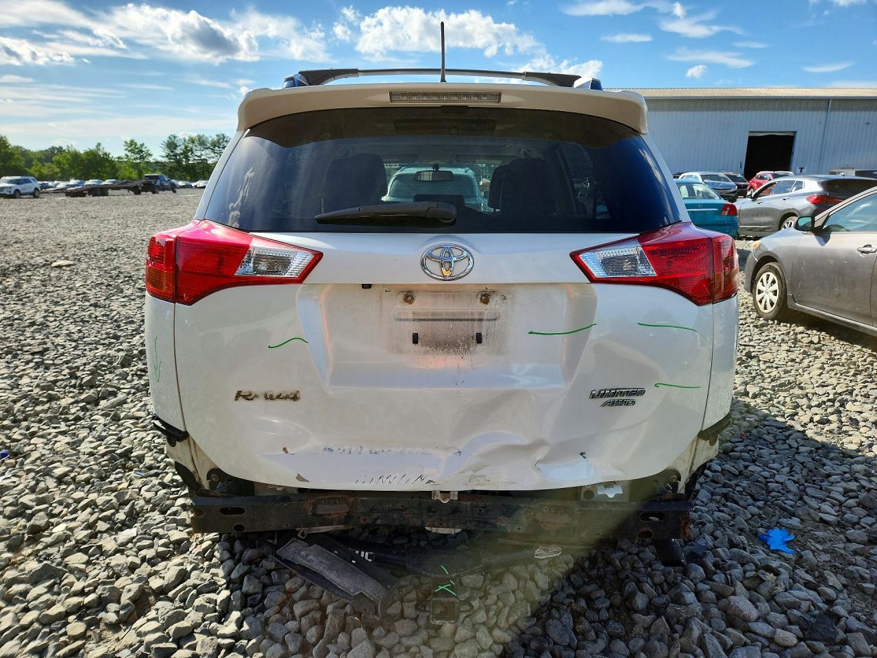 2015 Toyota Rav4 Limited White vin: JTMDFREV3FD110549