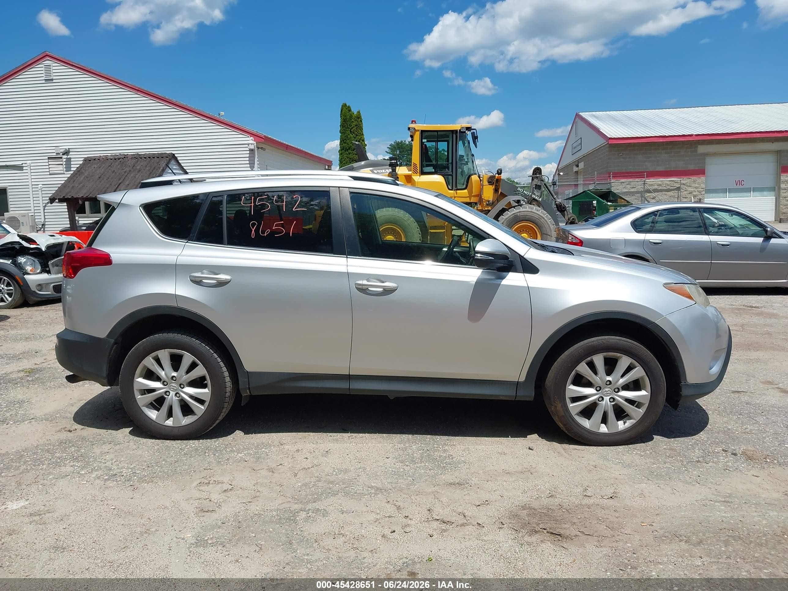 2013 Toyota Rav4 Limited Silver vin: JTMDFREV4DD002339