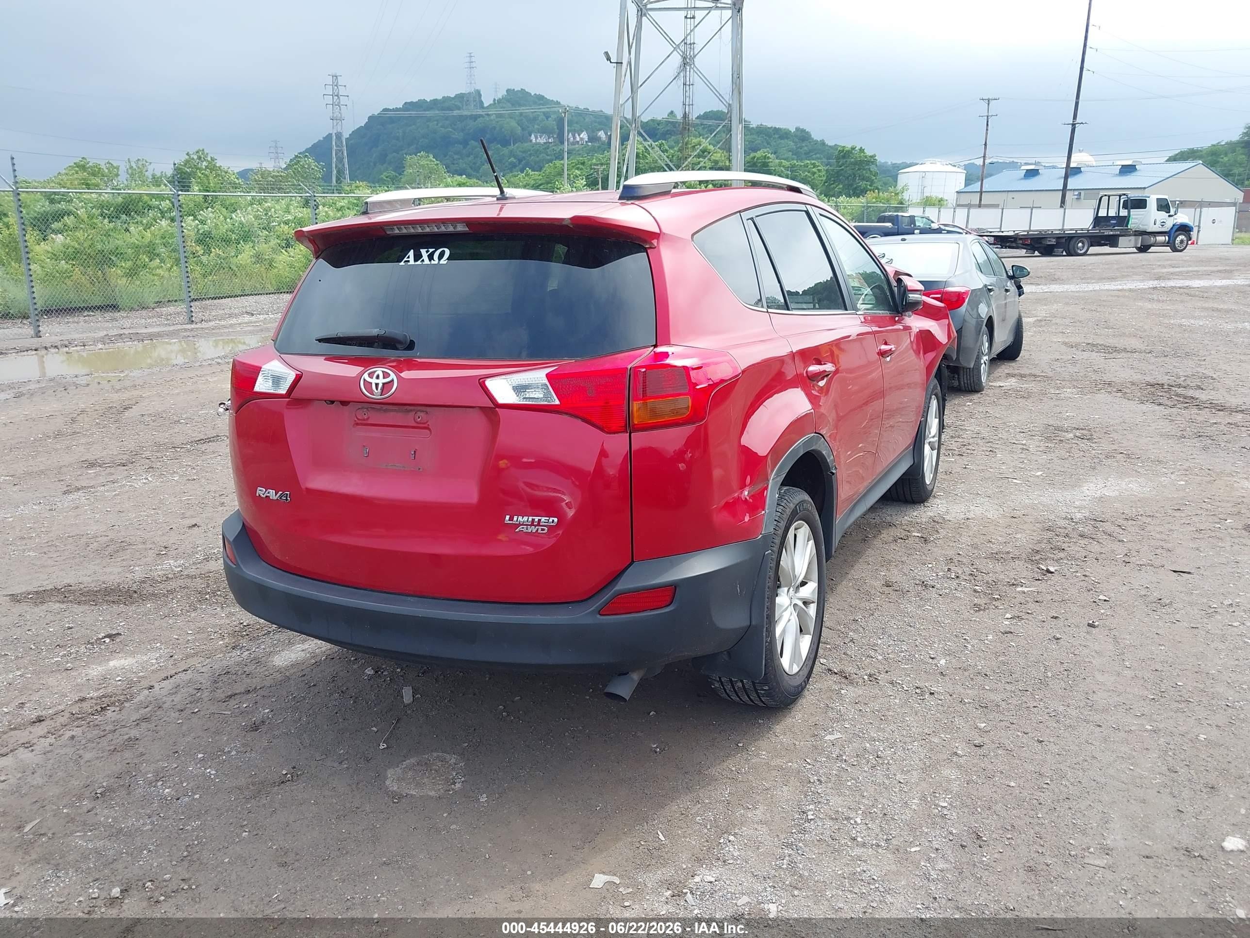 2013 Toyota Rav4 Limited Red vin: JTMDFREV4DD023708