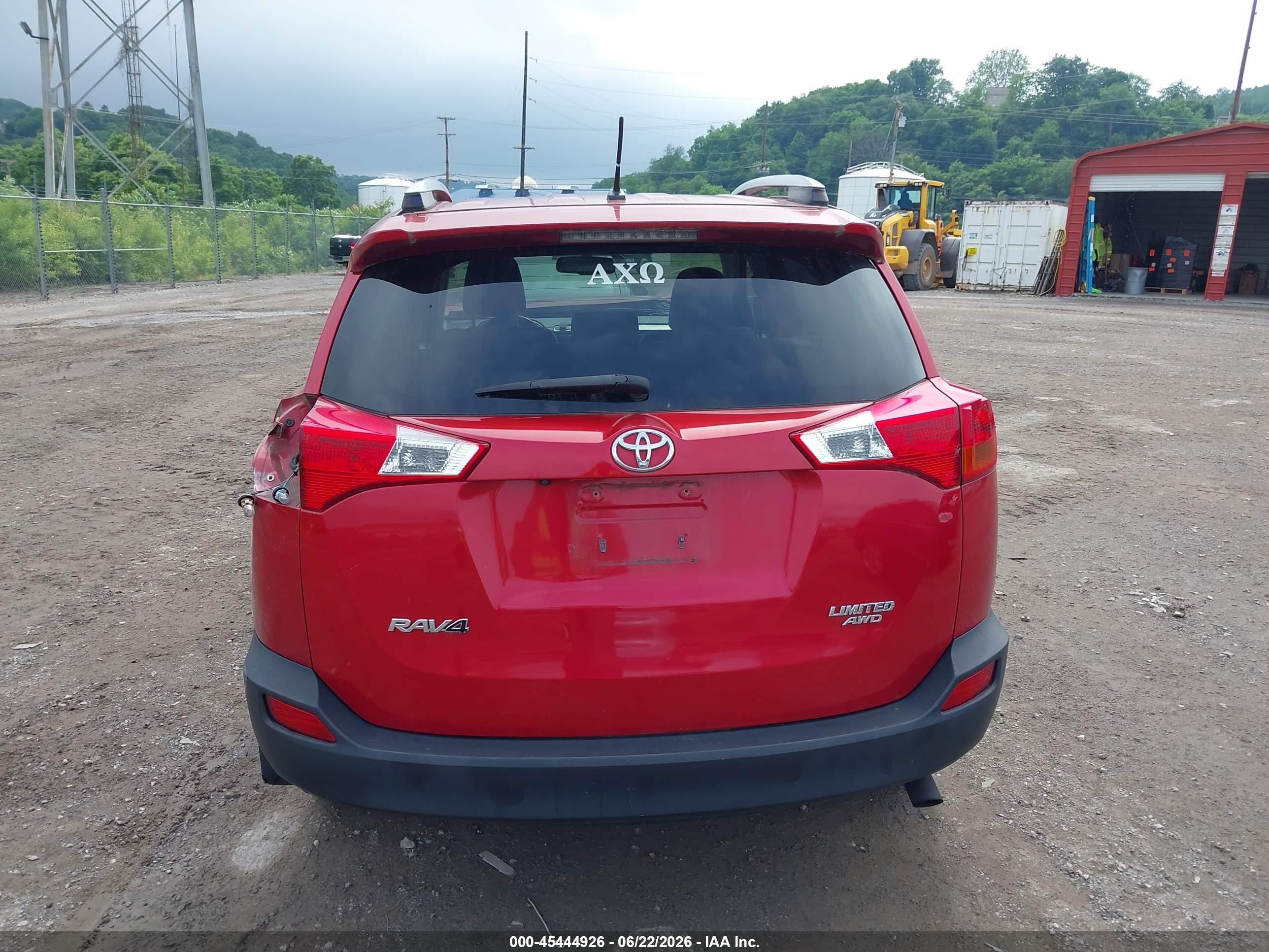 2013 Toyota Rav4 Limited Red vin: JTMDFREV4DD023708