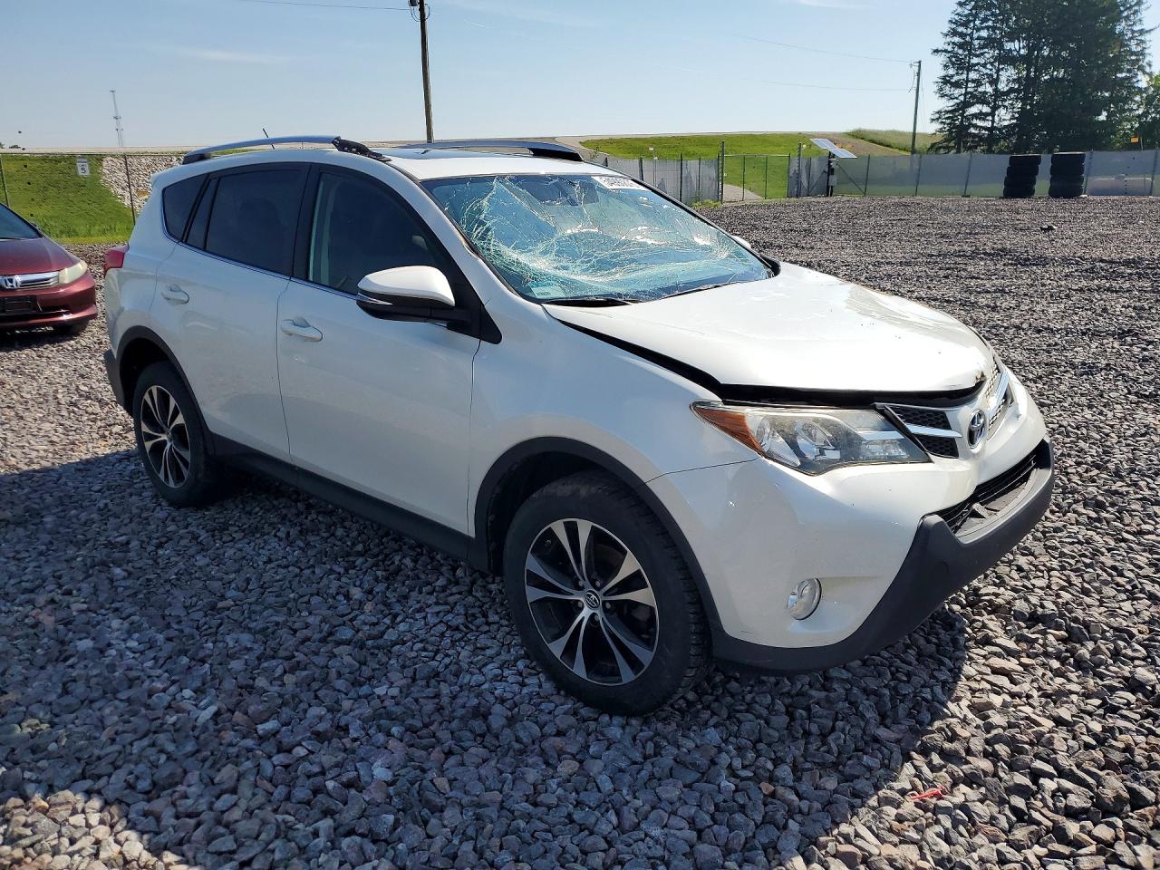 2015 Toyota Rav4 Limited White vin: JTMDFREV4FJ019436