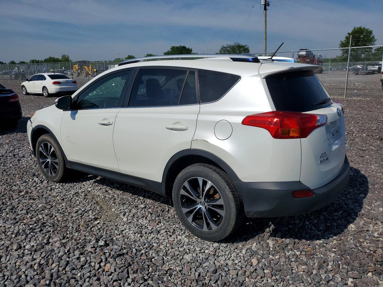 2015 Toyota Rav4 Limited White vin: JTMDFREV4FJ019436