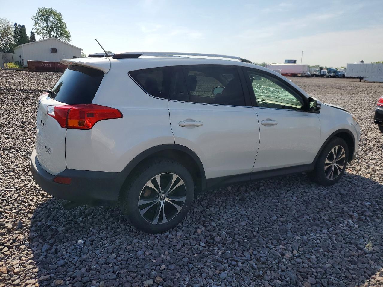 2015 Toyota Rav4 Limited White vin: JTMDFREV4FJ019436
