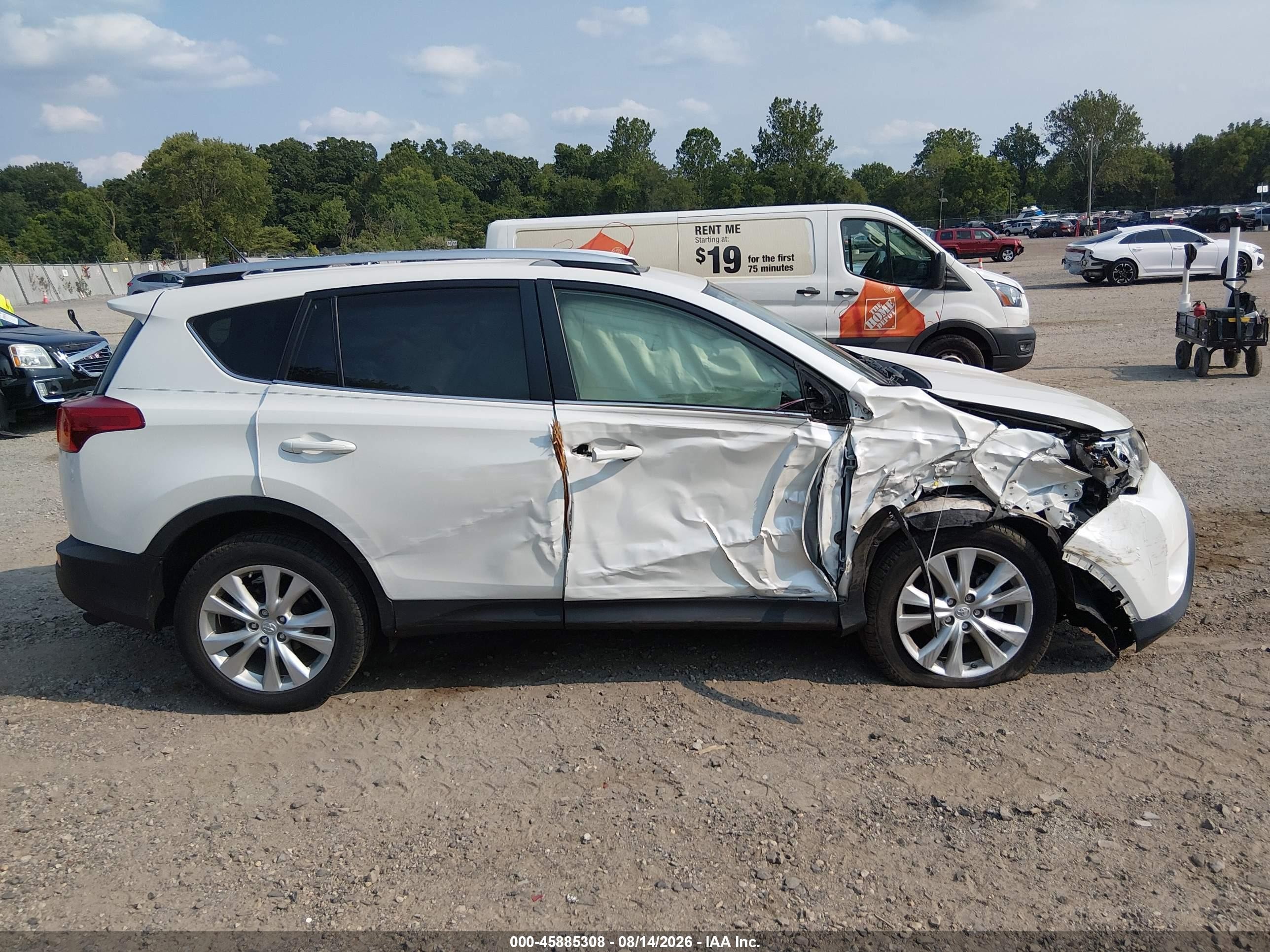 2013 Toyota Rav4 Limited White vin: JTMDFREV5D5017992
