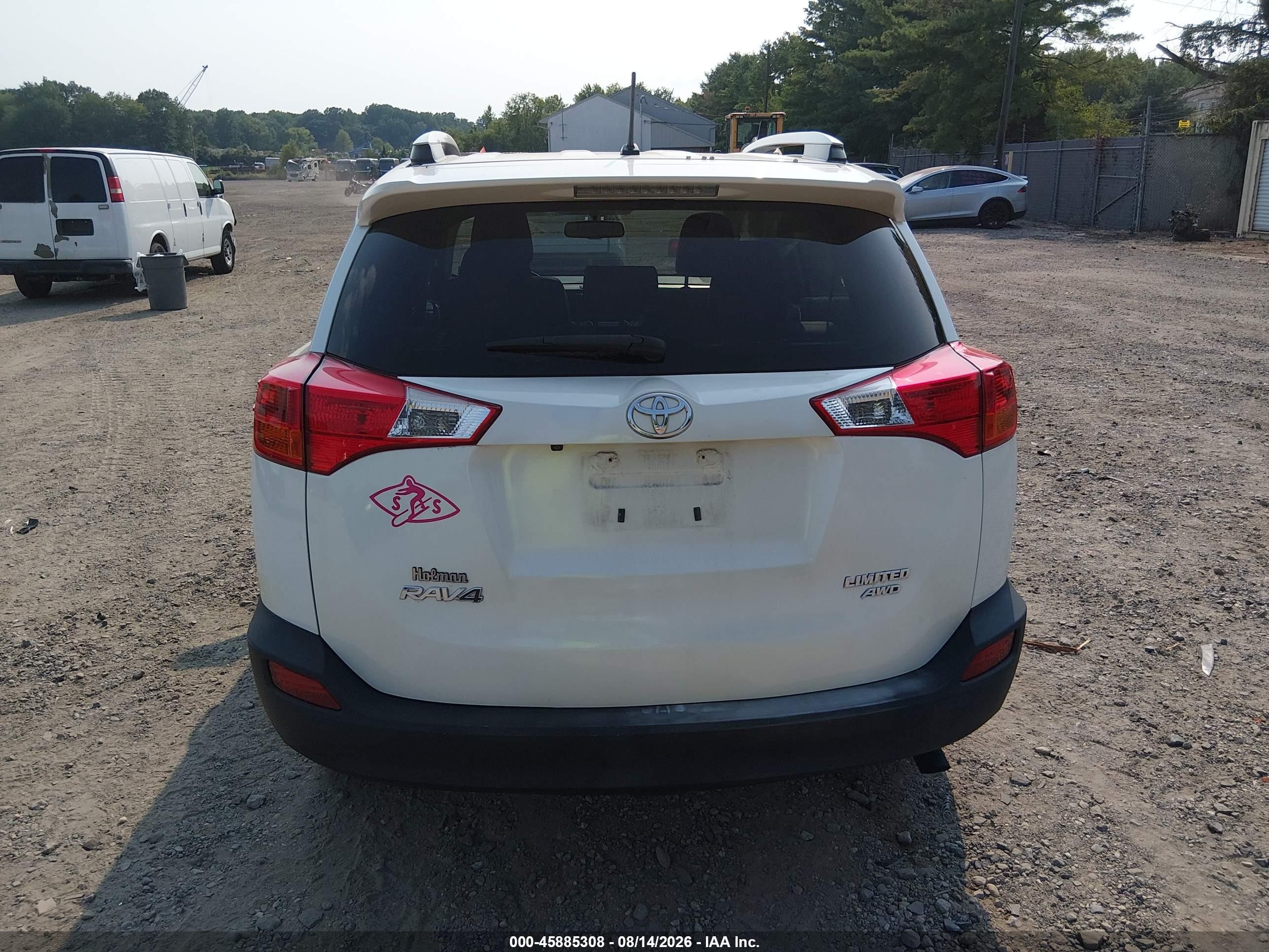 2013 Toyota Rav4 Limited White vin: JTMDFREV5D5017992