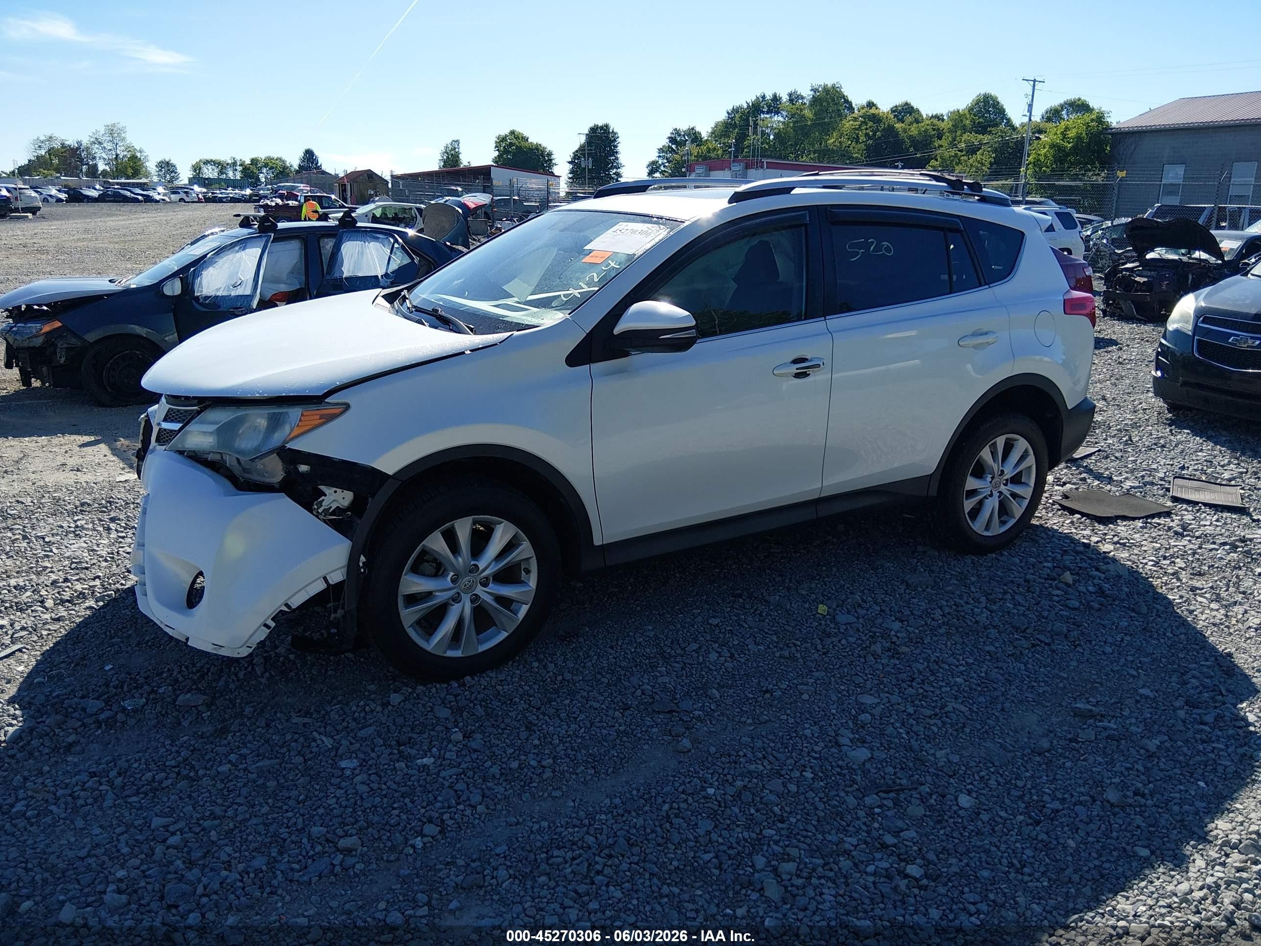 2013 Toyota Rav4 Limited White vin: JTMDFREV5DD024124