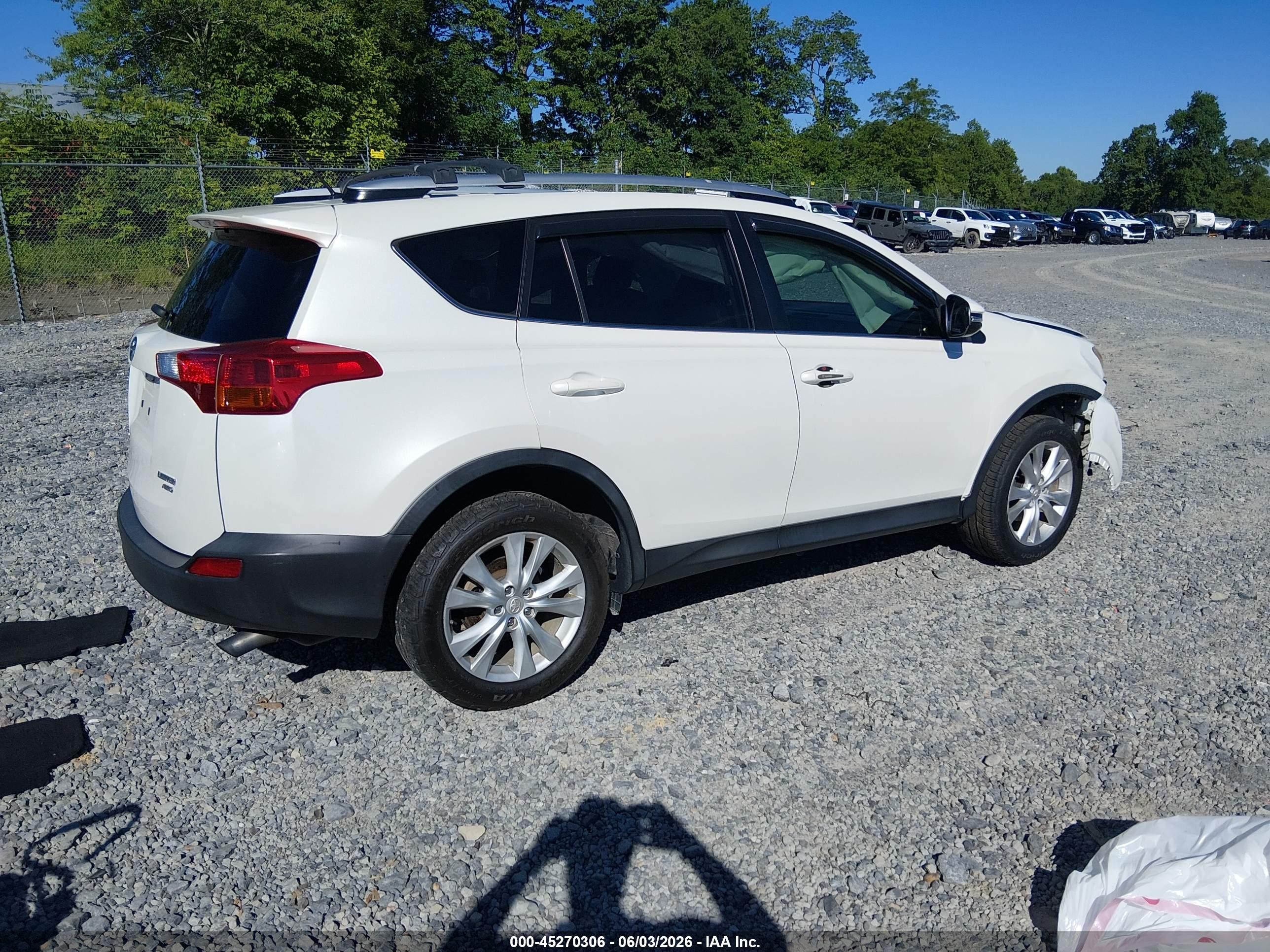 2013 Toyota Rav4 Limited White vin: JTMDFREV5DD024124