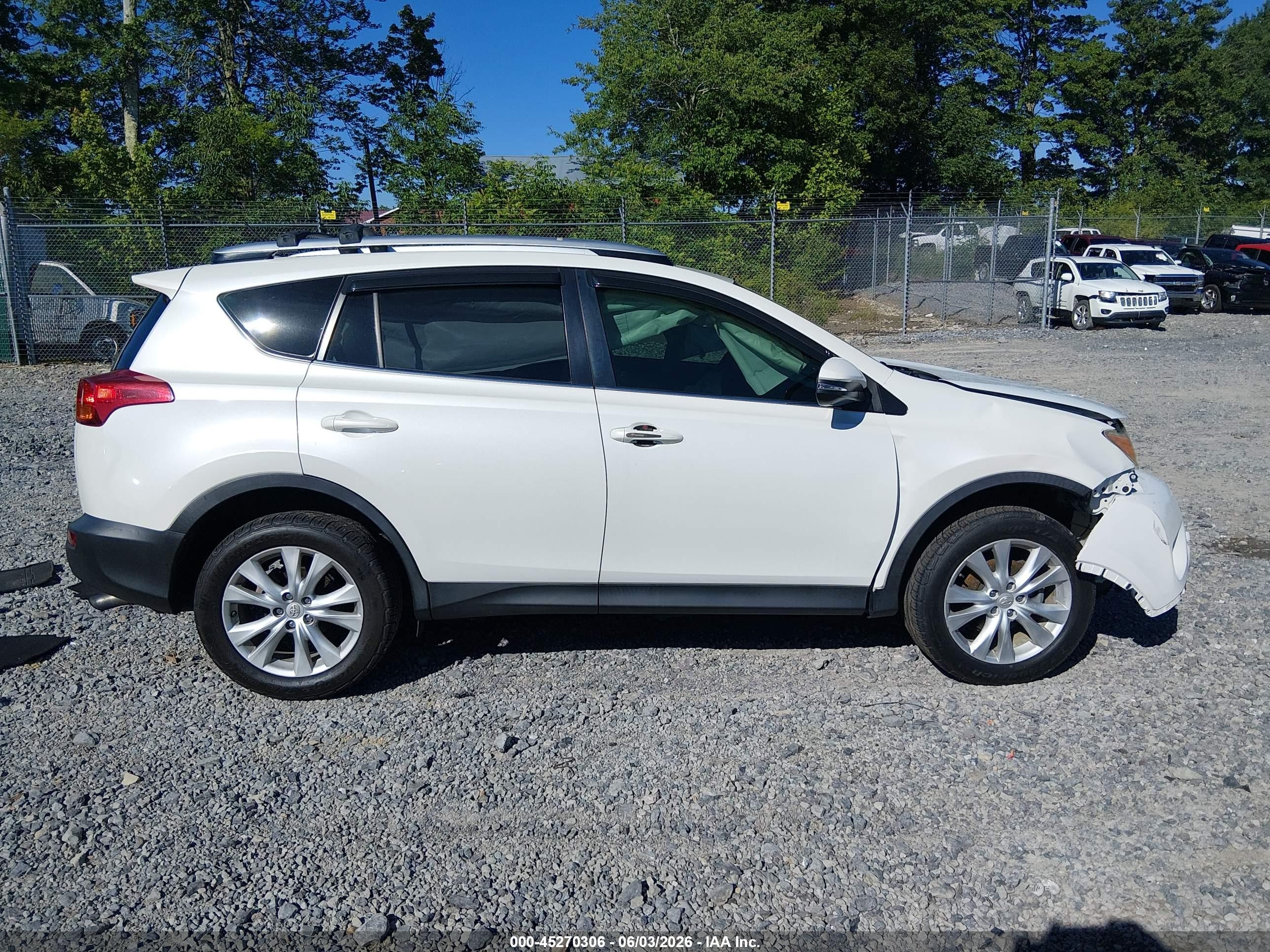 2013 Toyota Rav4 Limited White vin: JTMDFREV5DD024124