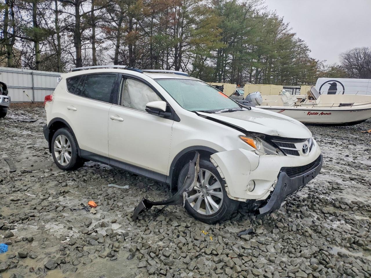 2014 Toyota Rav4 Limited White vin: JTMDFREV5ED050501