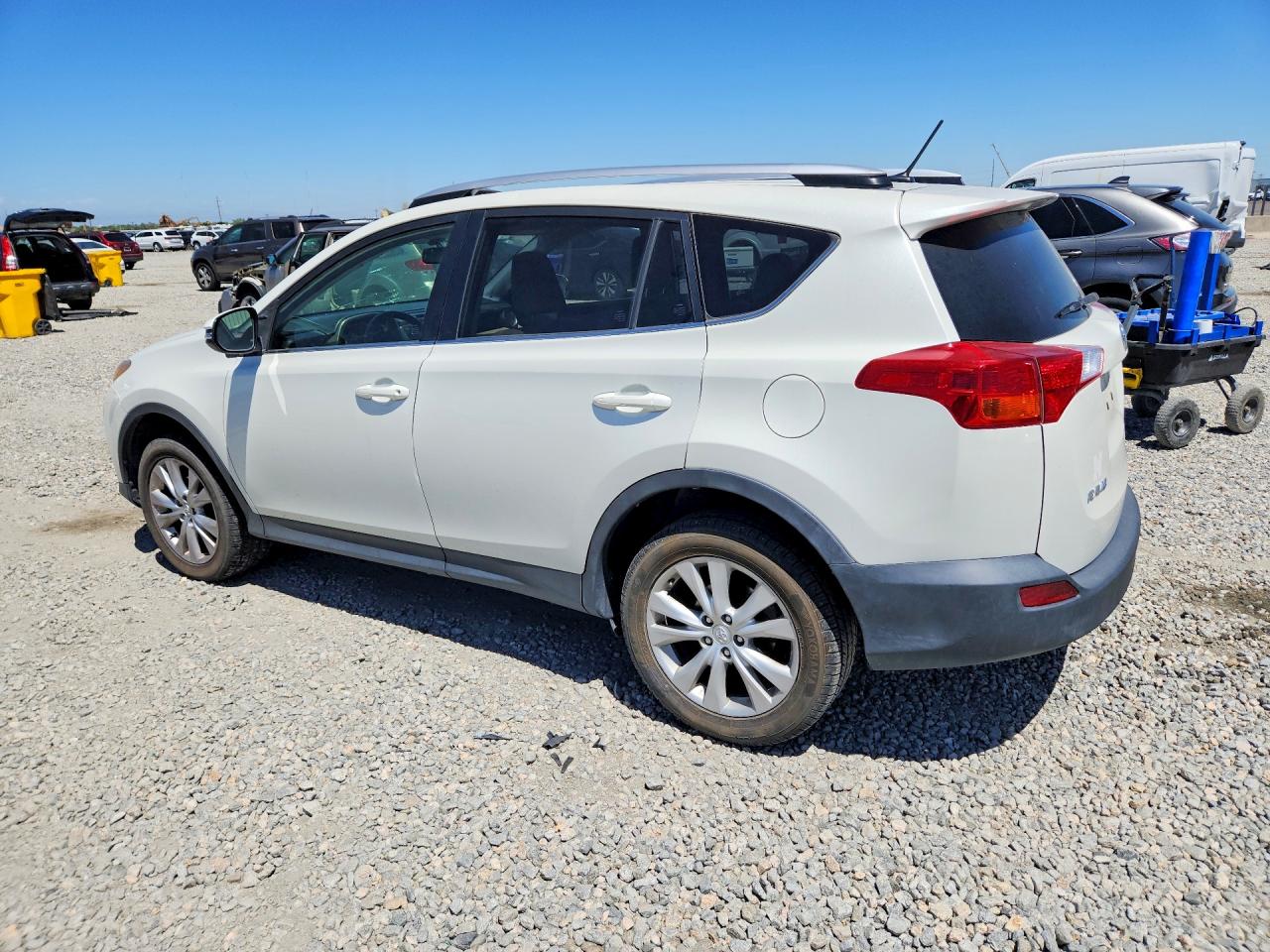 2014 Toyota Rav4 Limited White vin: JTMDFREV5ED094787