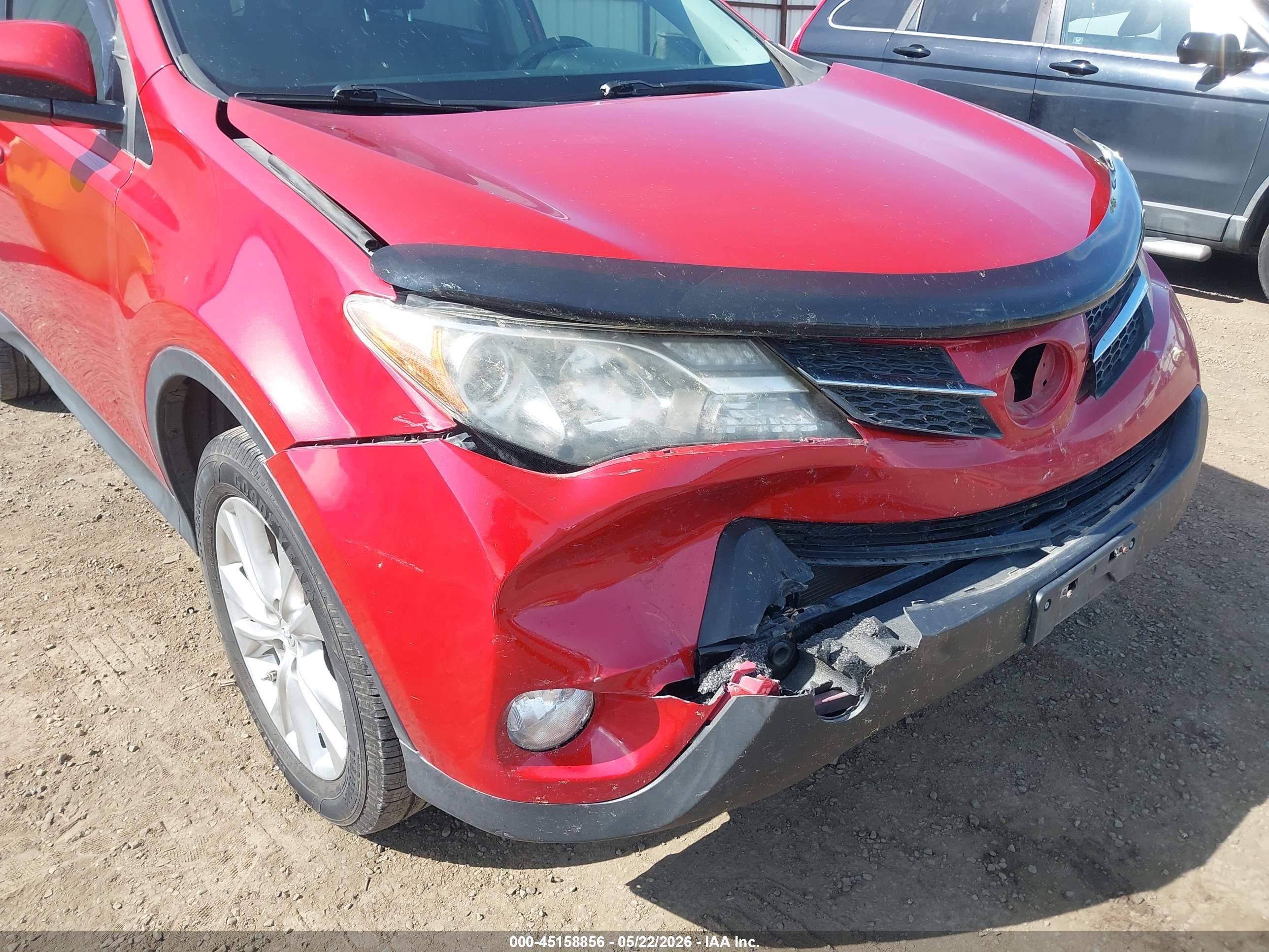 2015 Toyota Rav4 Limited Red vin: JTMDFREV5FD144038