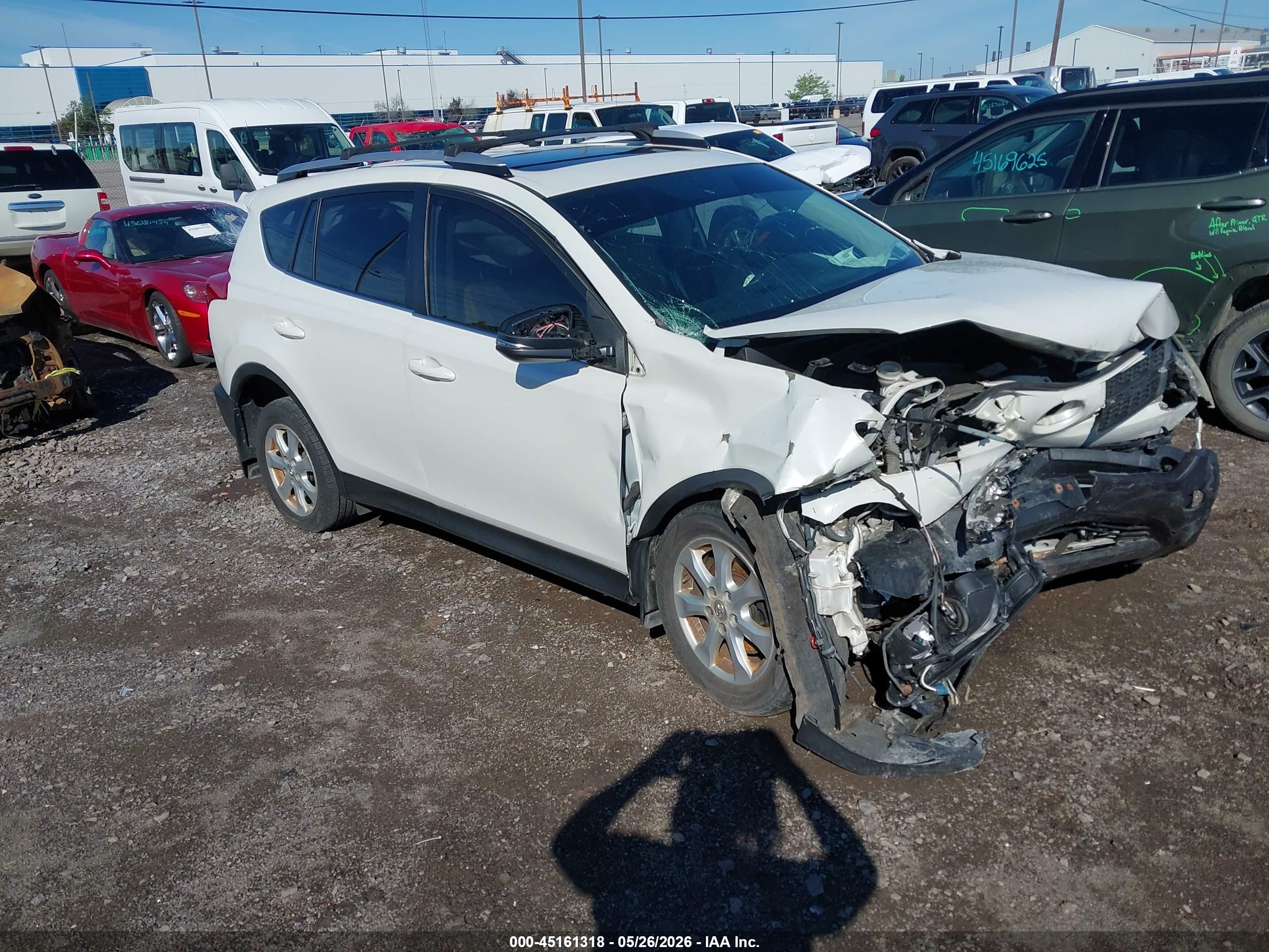2015 Toyota Rav4 Limited White vin: JTMDFREV5FJ034639