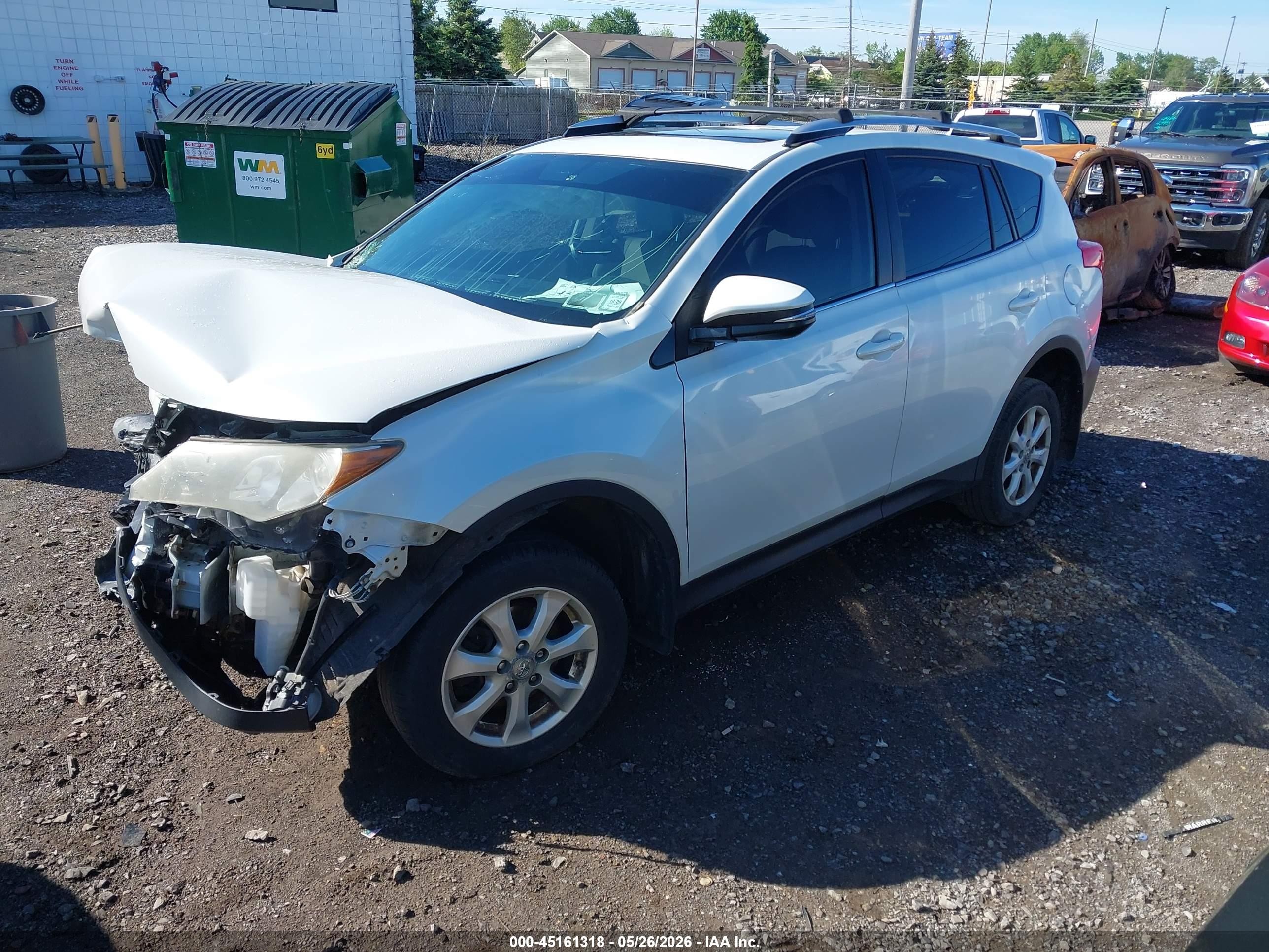 2015 Toyota Rav4 Limited White vin: JTMDFREV5FJ034639