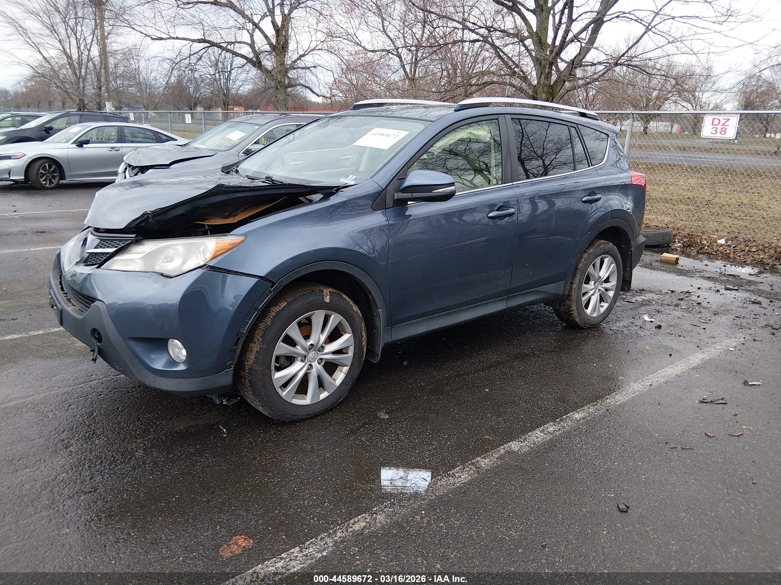 2013 Toyota Rav4 Limited Синий vin: JTMDFREV6DD005078