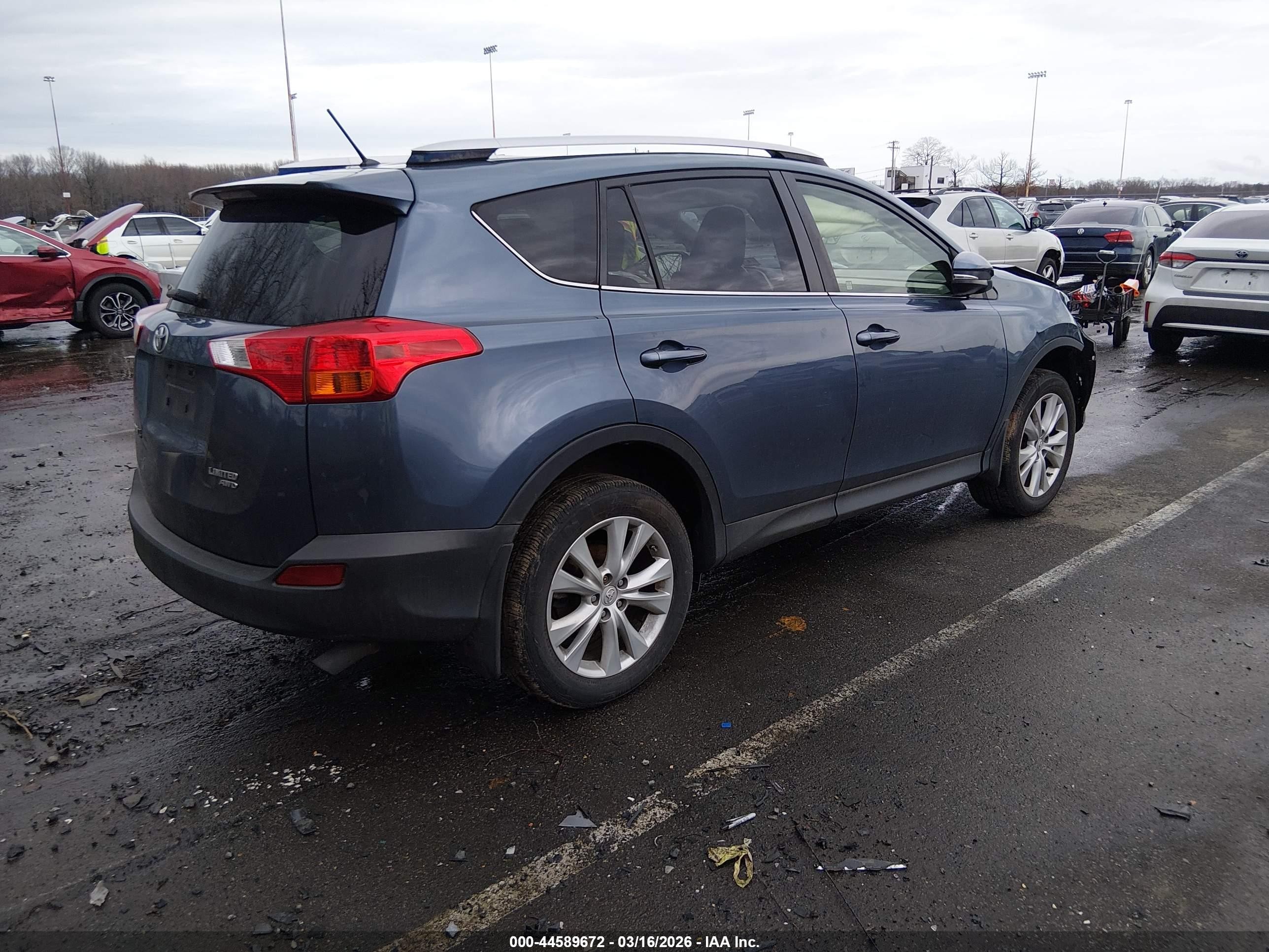 2013 Toyota Rav4 Limited Синий vin: JTMDFREV6DD005078