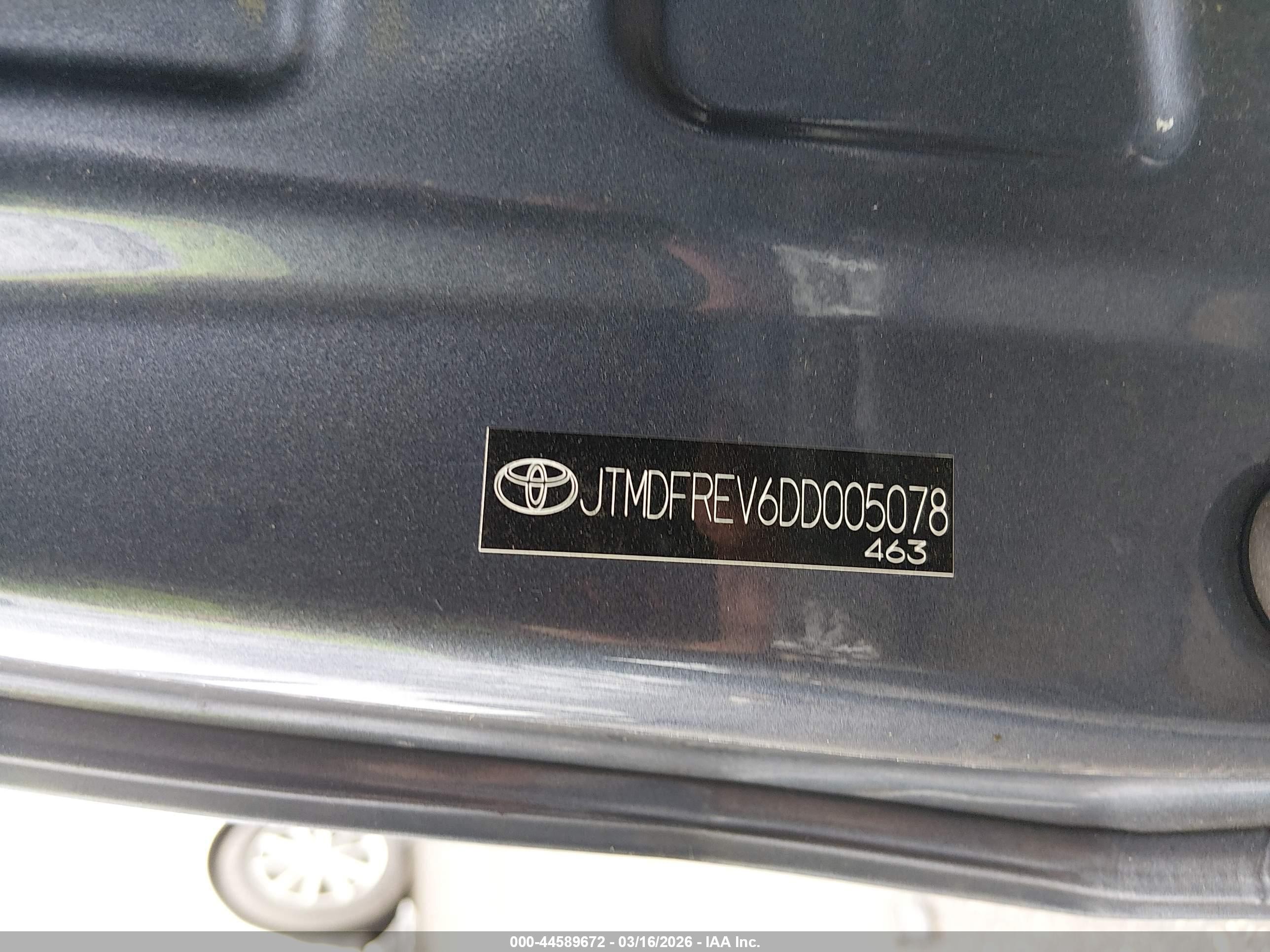 2013 Toyota Rav4 Limited Синий vin: JTMDFREV6DD005078