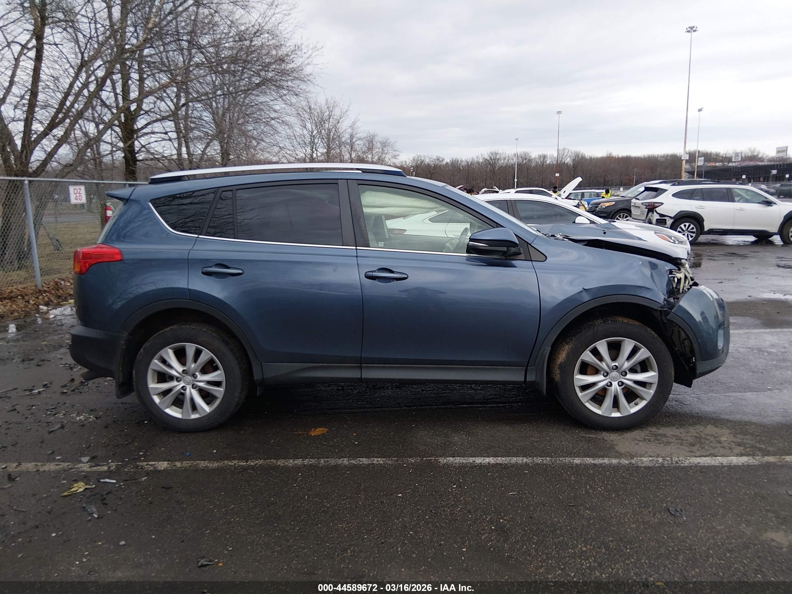 2013 Toyota Rav4 Limited Синий vin: JTMDFREV6DD005078