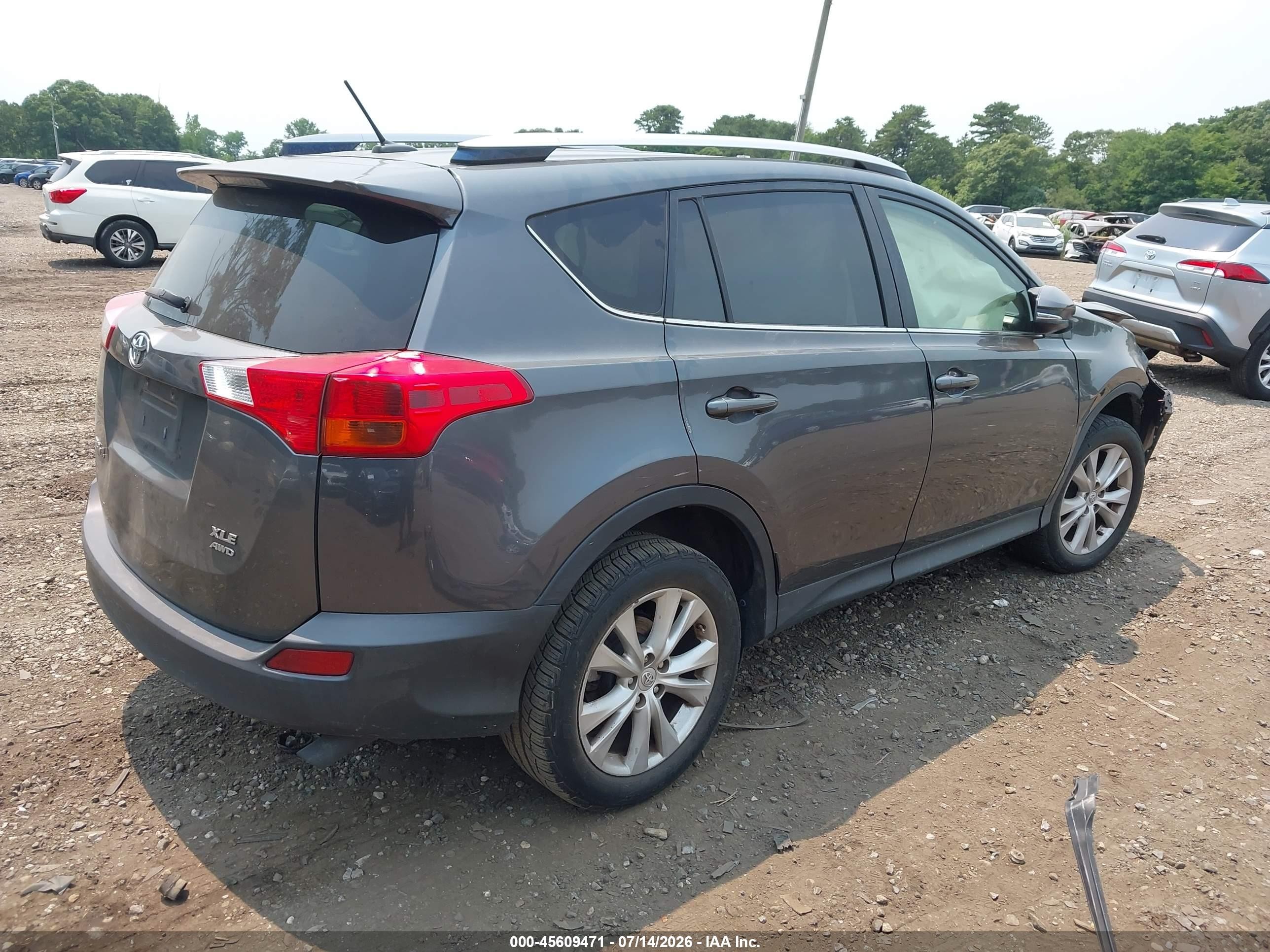 2014 Toyota Rav4 Limited Gray vin: JTMDFREV6ED047767