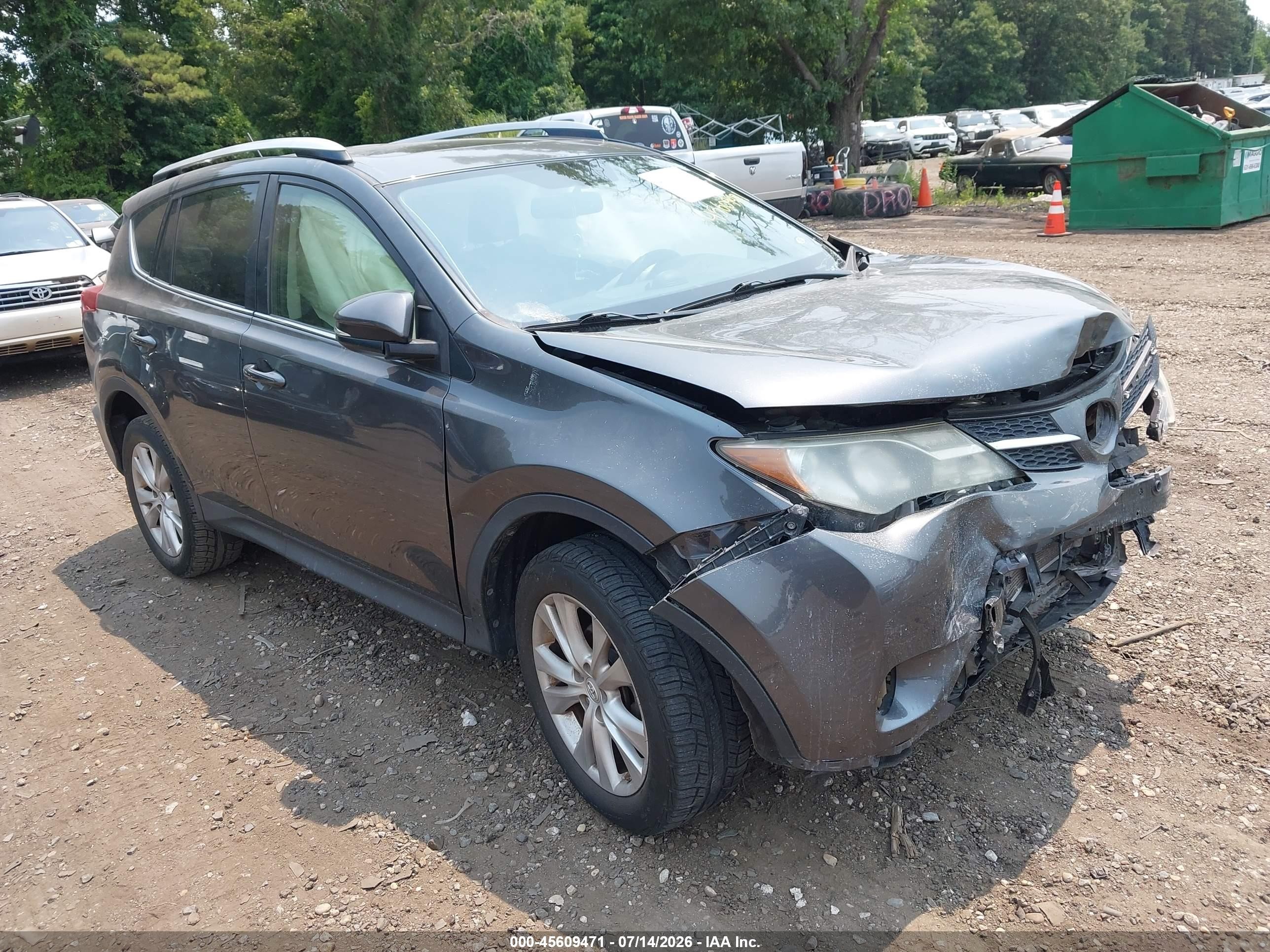2014 Toyota Rav4 Limited Gray vin: JTMDFREV6ED047767