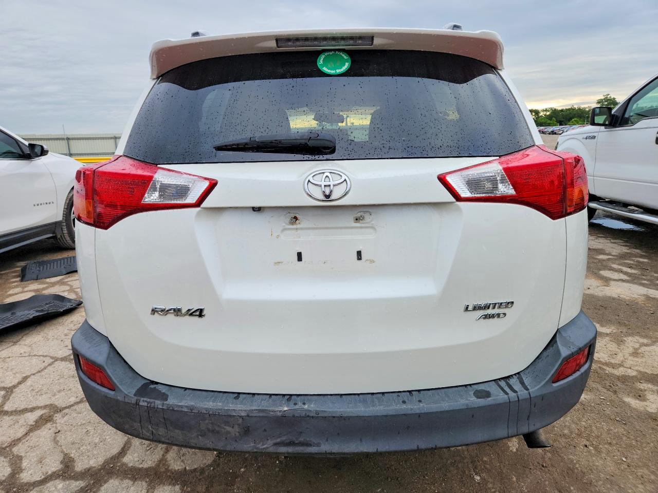 2014 Toyota Rav4 Limited White vin: JTMDFREV6ED077397
