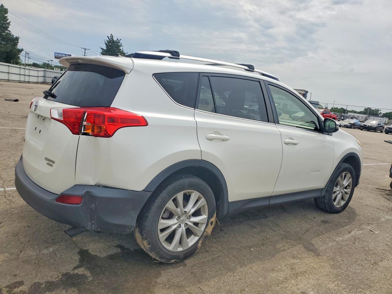 2014 Toyota Rav4 Limited White vin: JTMDFREV8ED075554